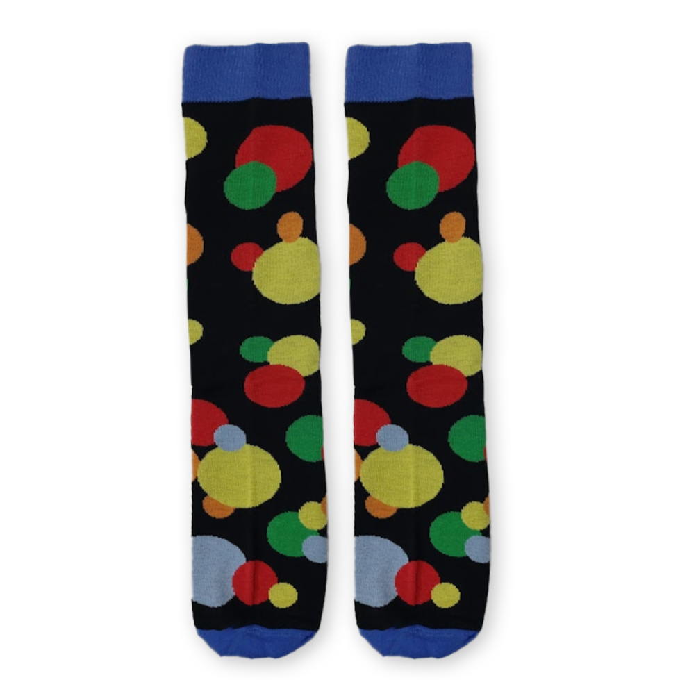 Calcetín Fashion Negro/Azul 0376 Hombre