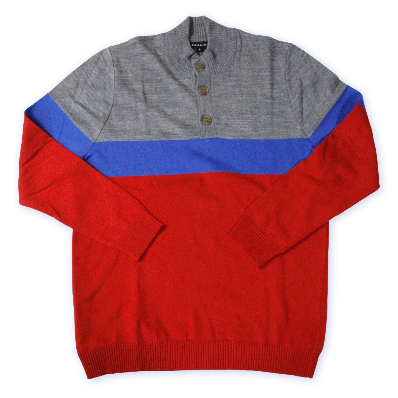 Suéter Rojo/Azul/Gris 10334 Hombre