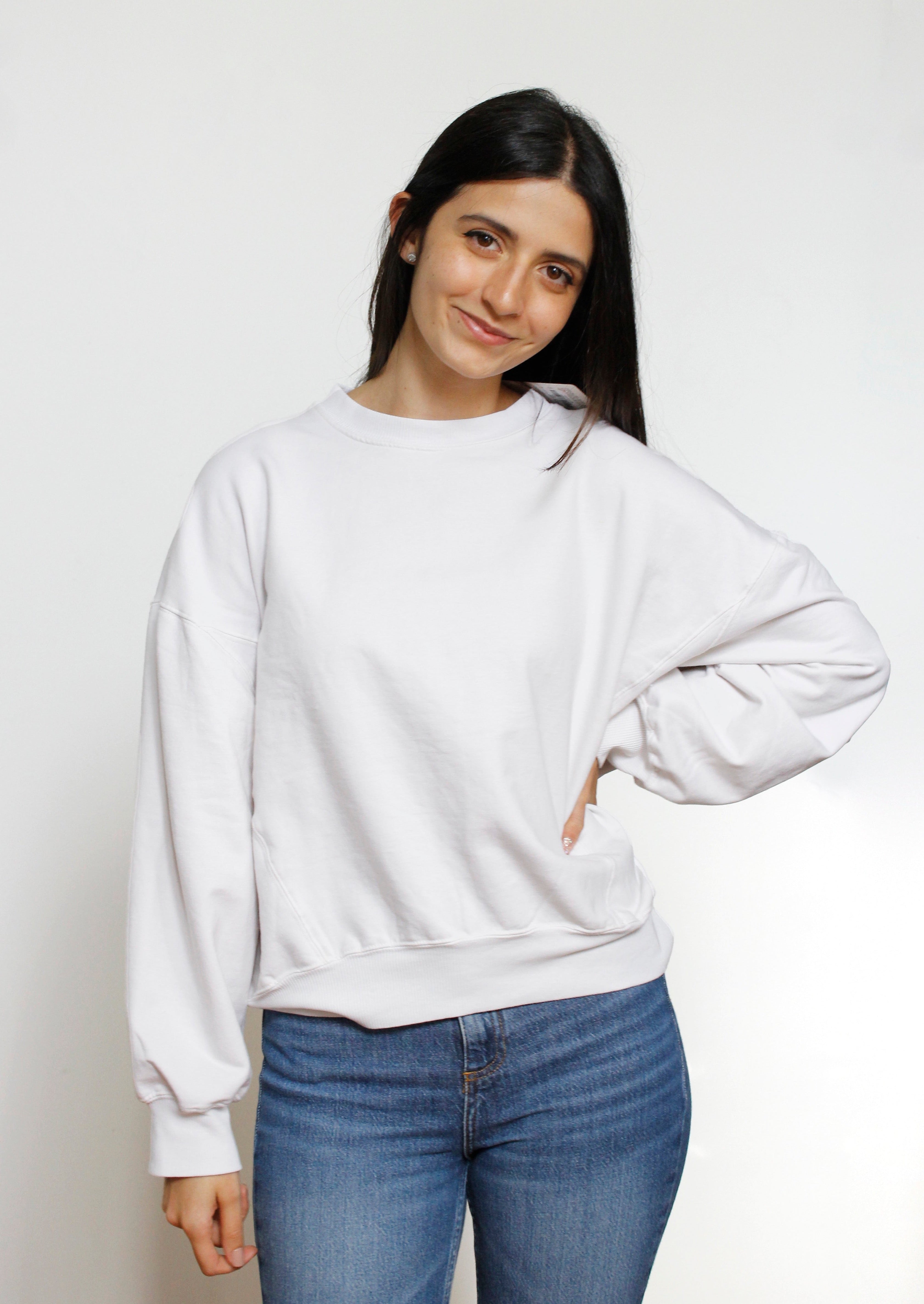 Sudadero Estilo Flojo de Fleece 10062 para Mujer
