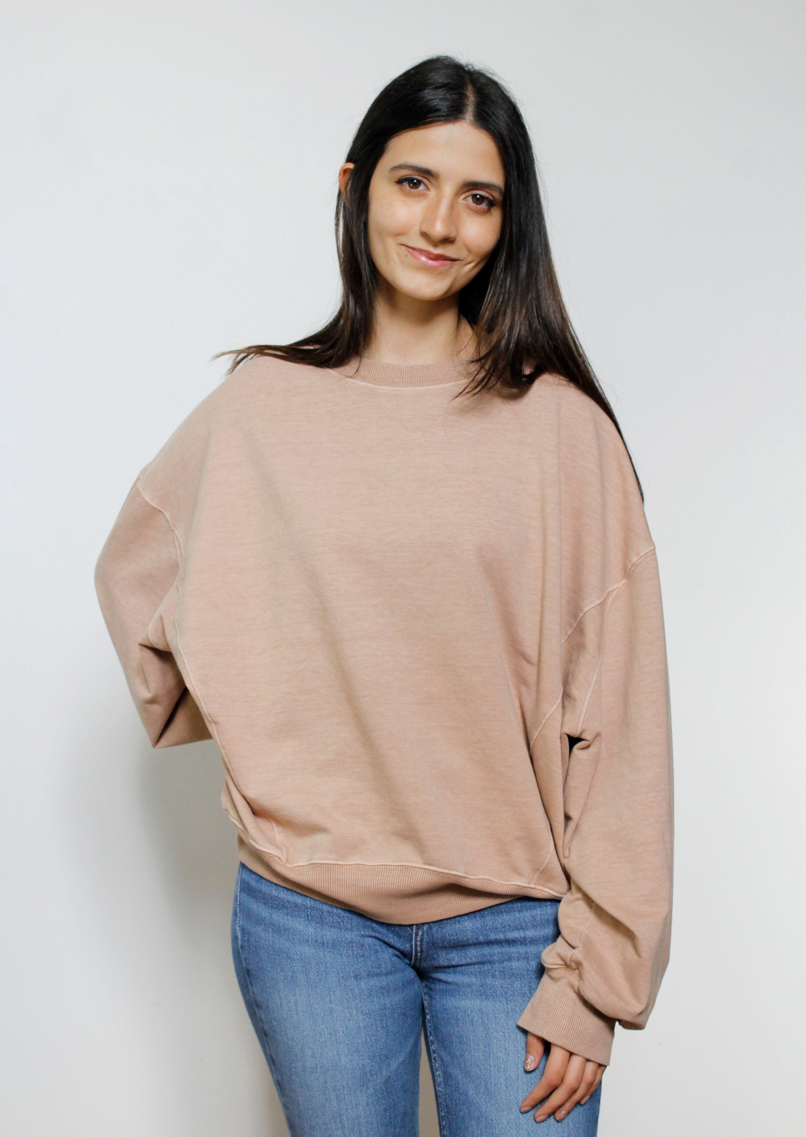 Sudadero Estilo Flojo de Fleece 10062 para Mujer