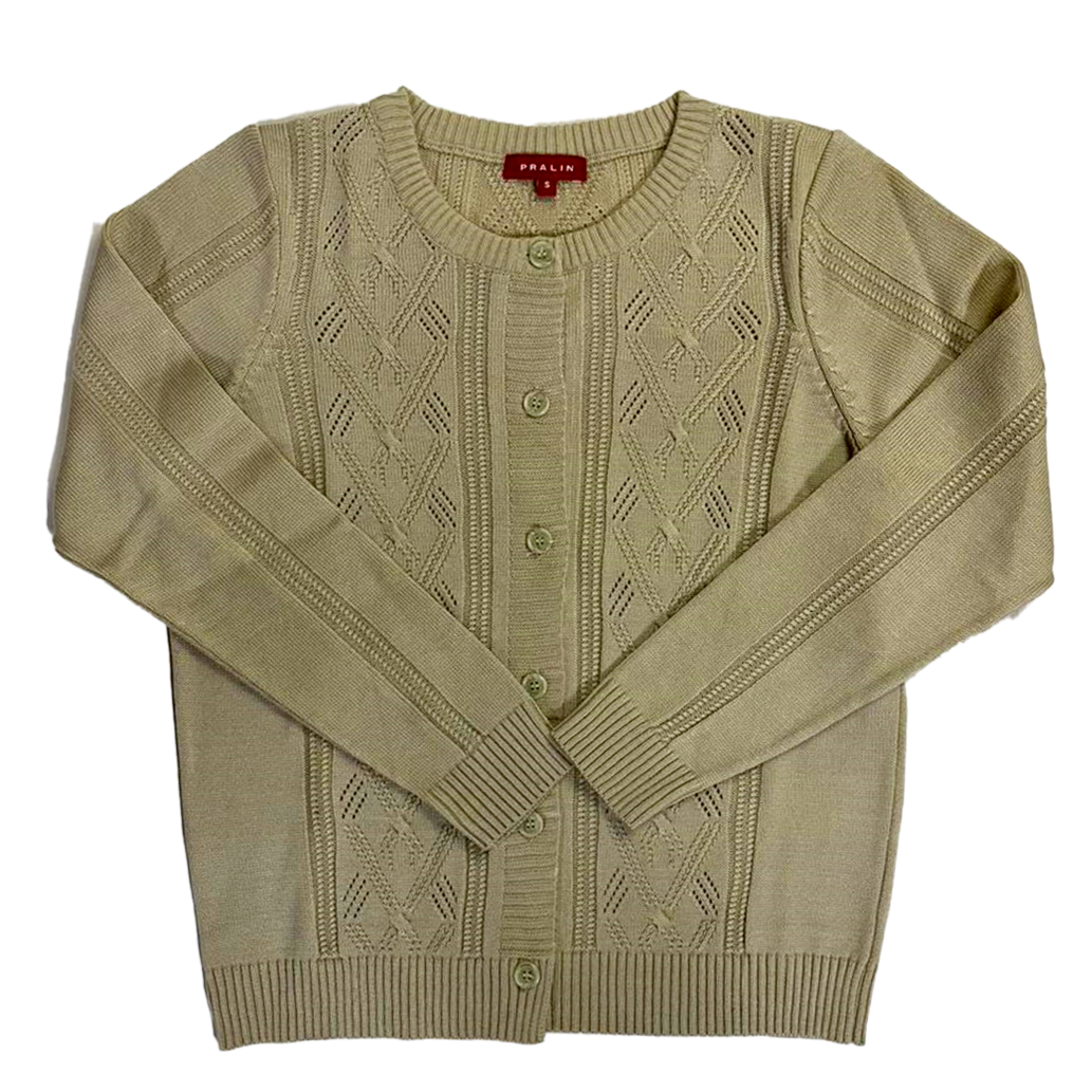 Suéter de Botones con Cuello Redondo 10464 Mujer