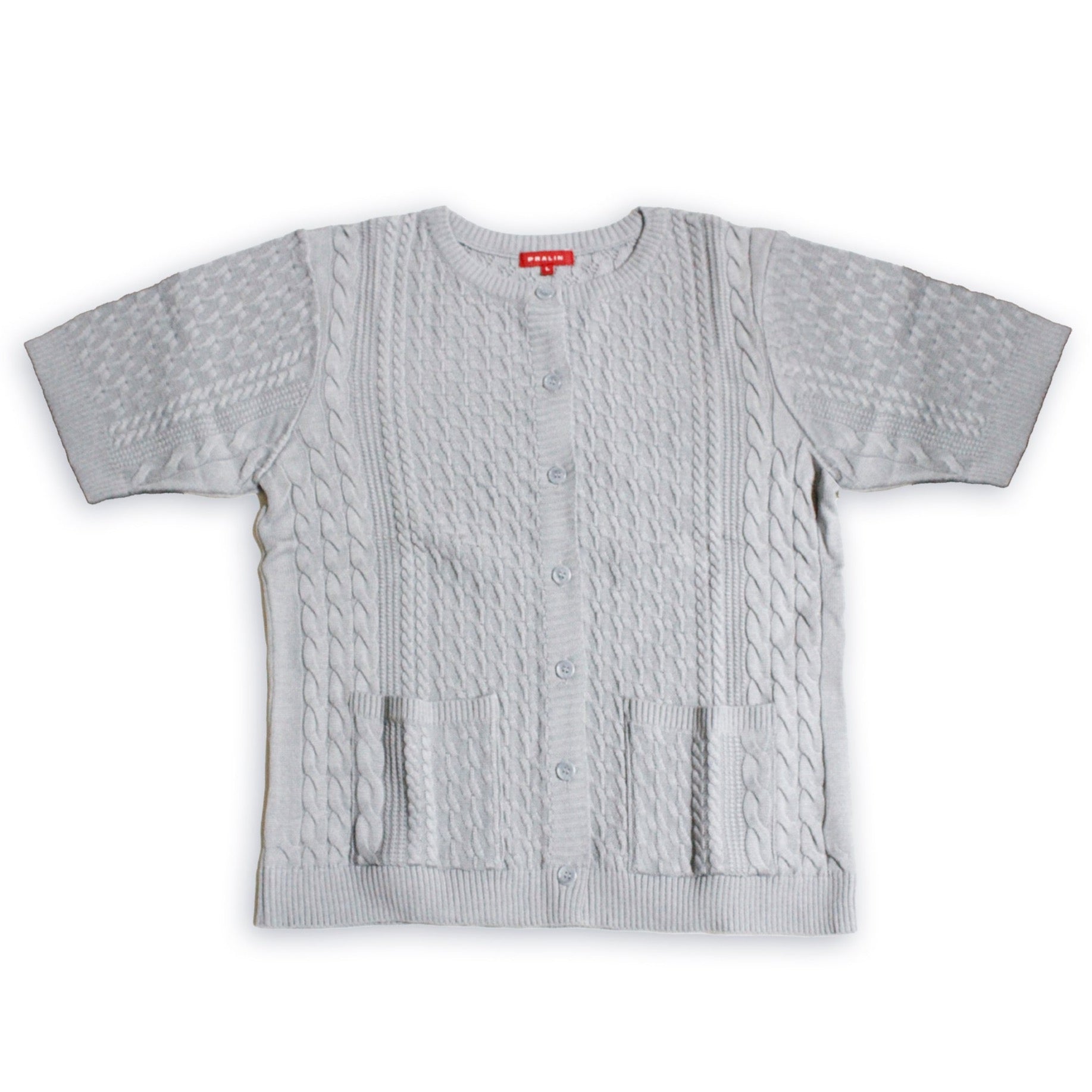 Suéter Manga Corta Cuello Redondo con Bolsas 10450 Mujer