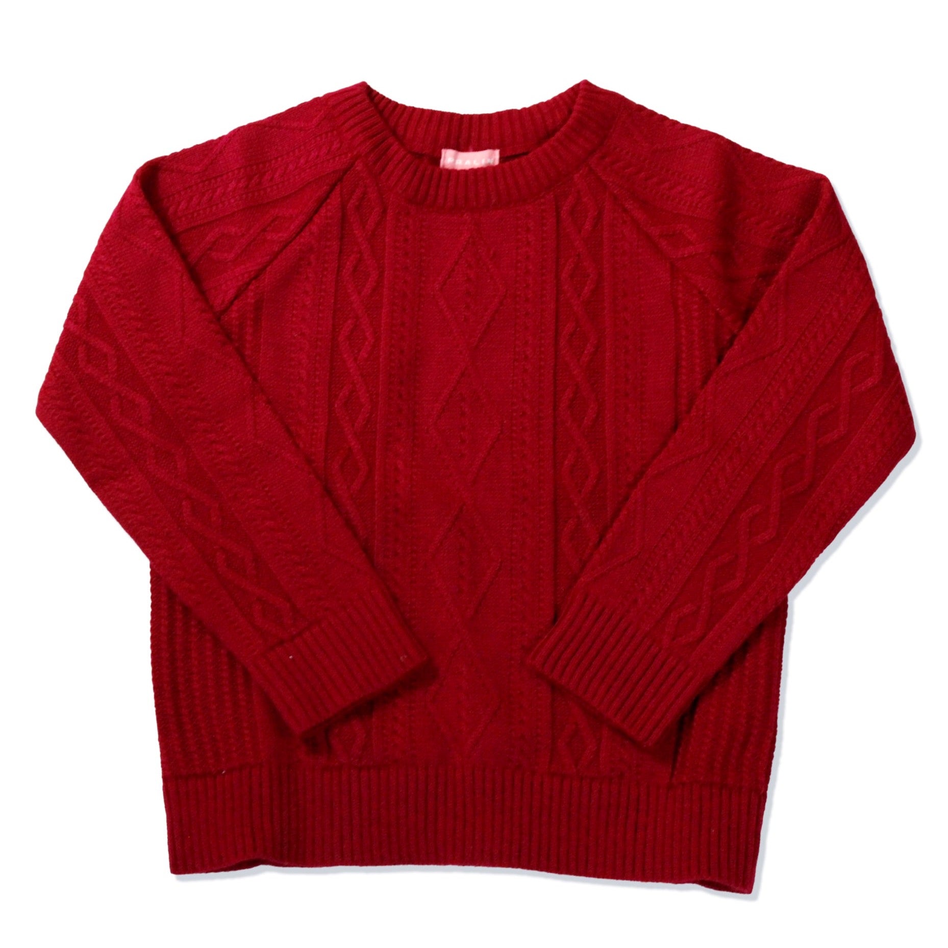 Suéter Fucsia Oscuro con Cuello Redondo de Niña 10108