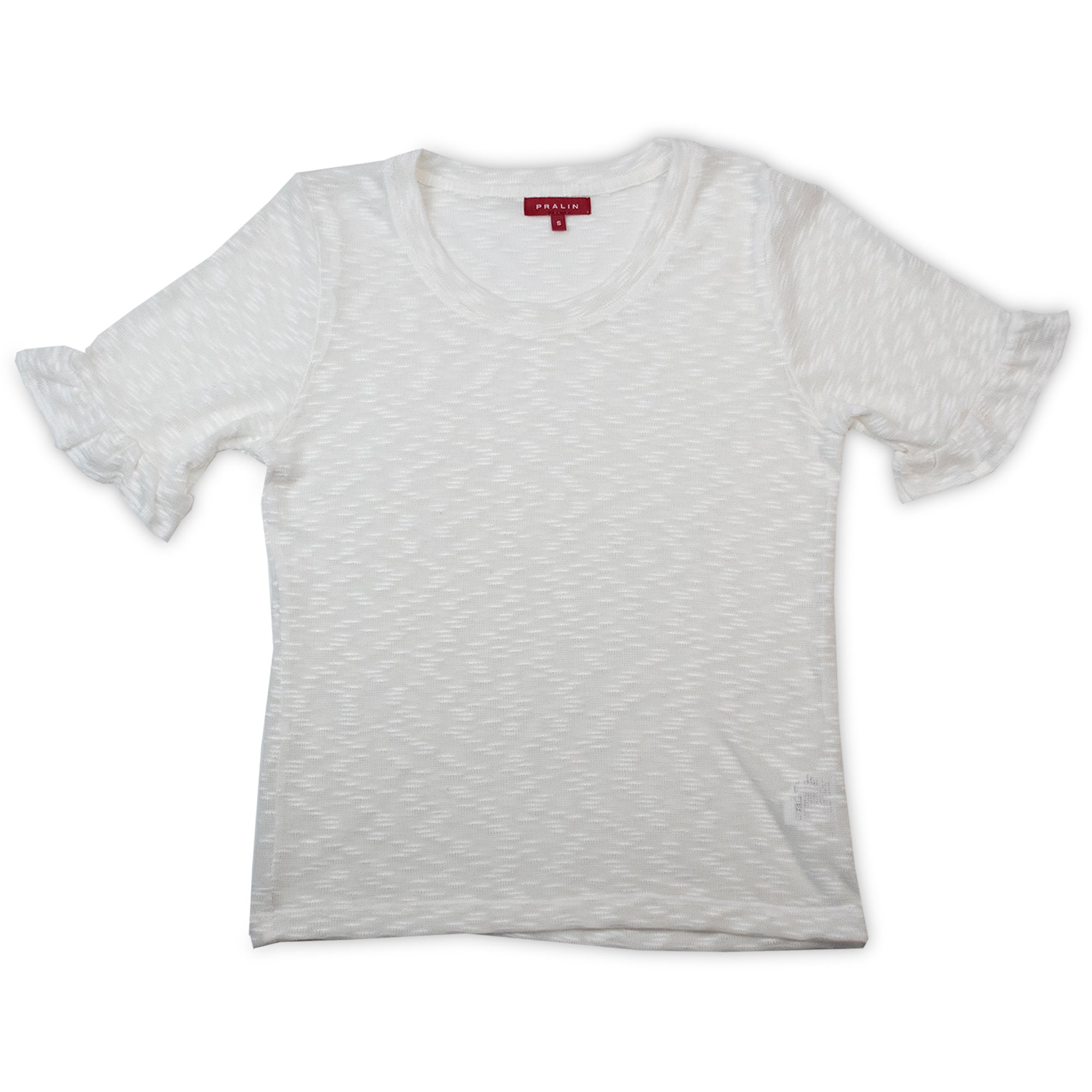 Blusa Blanca Manga Corta 10035 Mujer