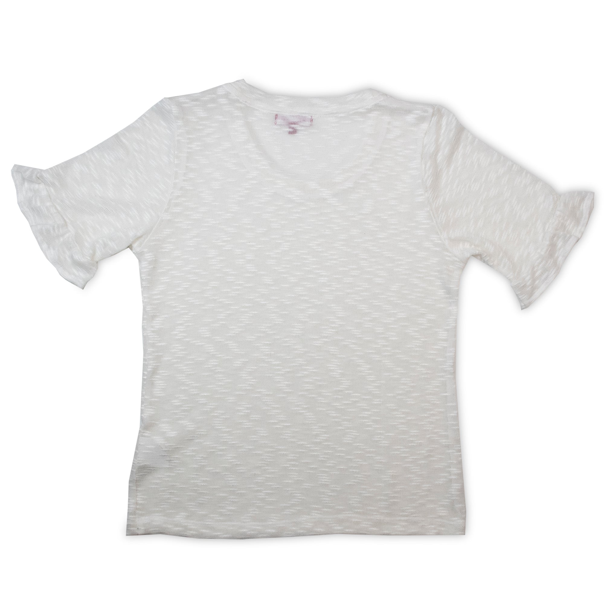Blusa Blanca Manga Corta 10035 Mujer