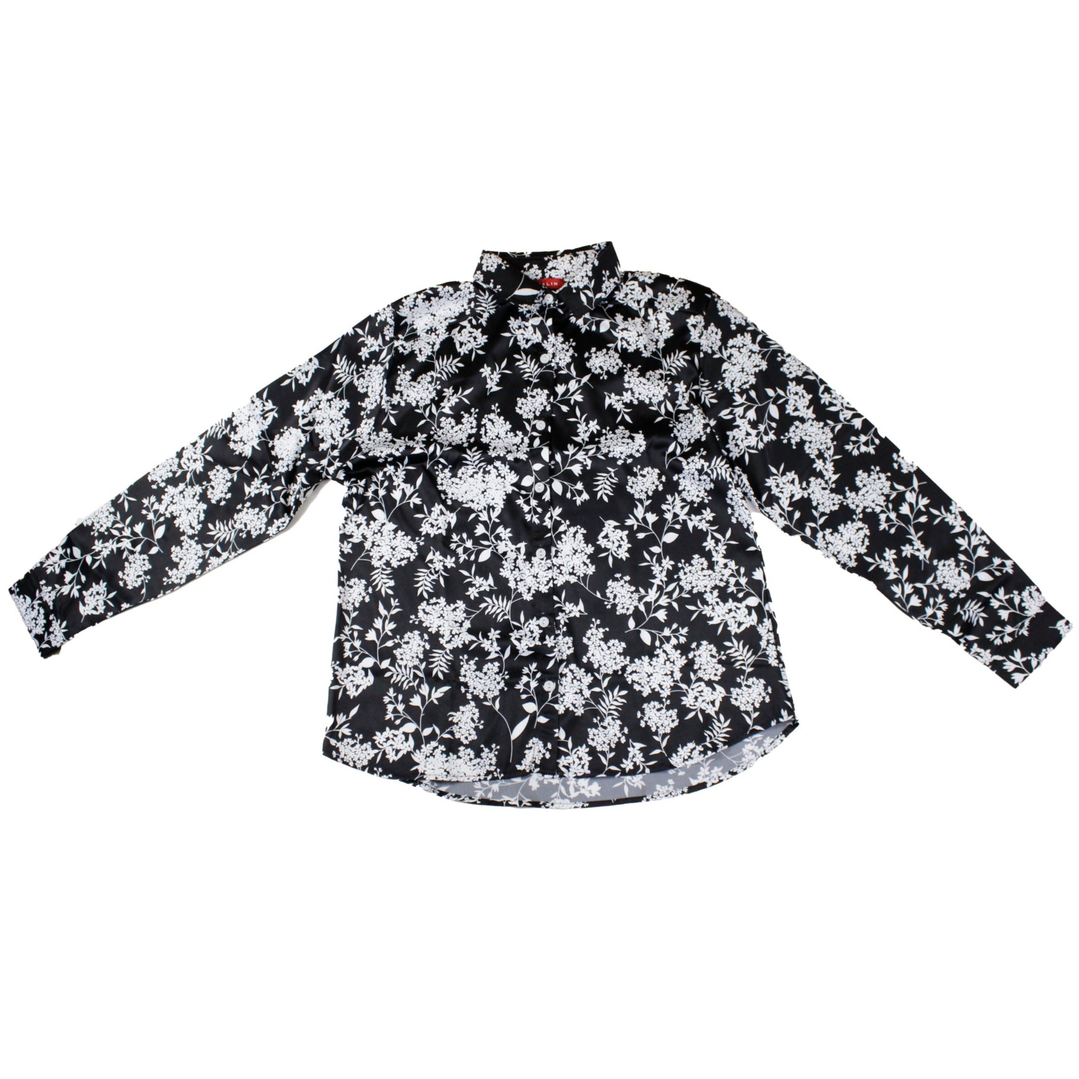 Blusa Negra Manga Larga 10050 Mujer