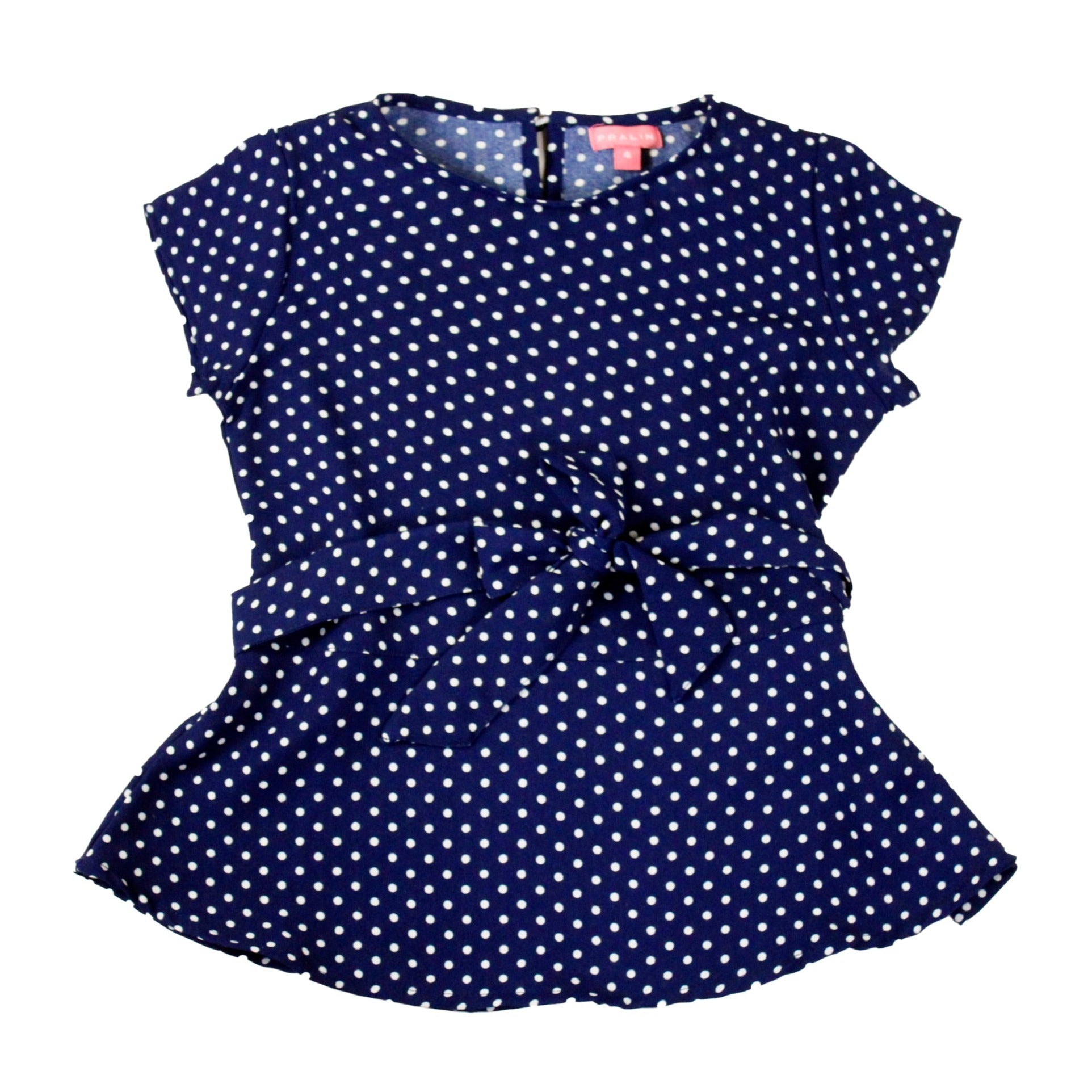 Blusa Azul con Puntitos 10097 Niña