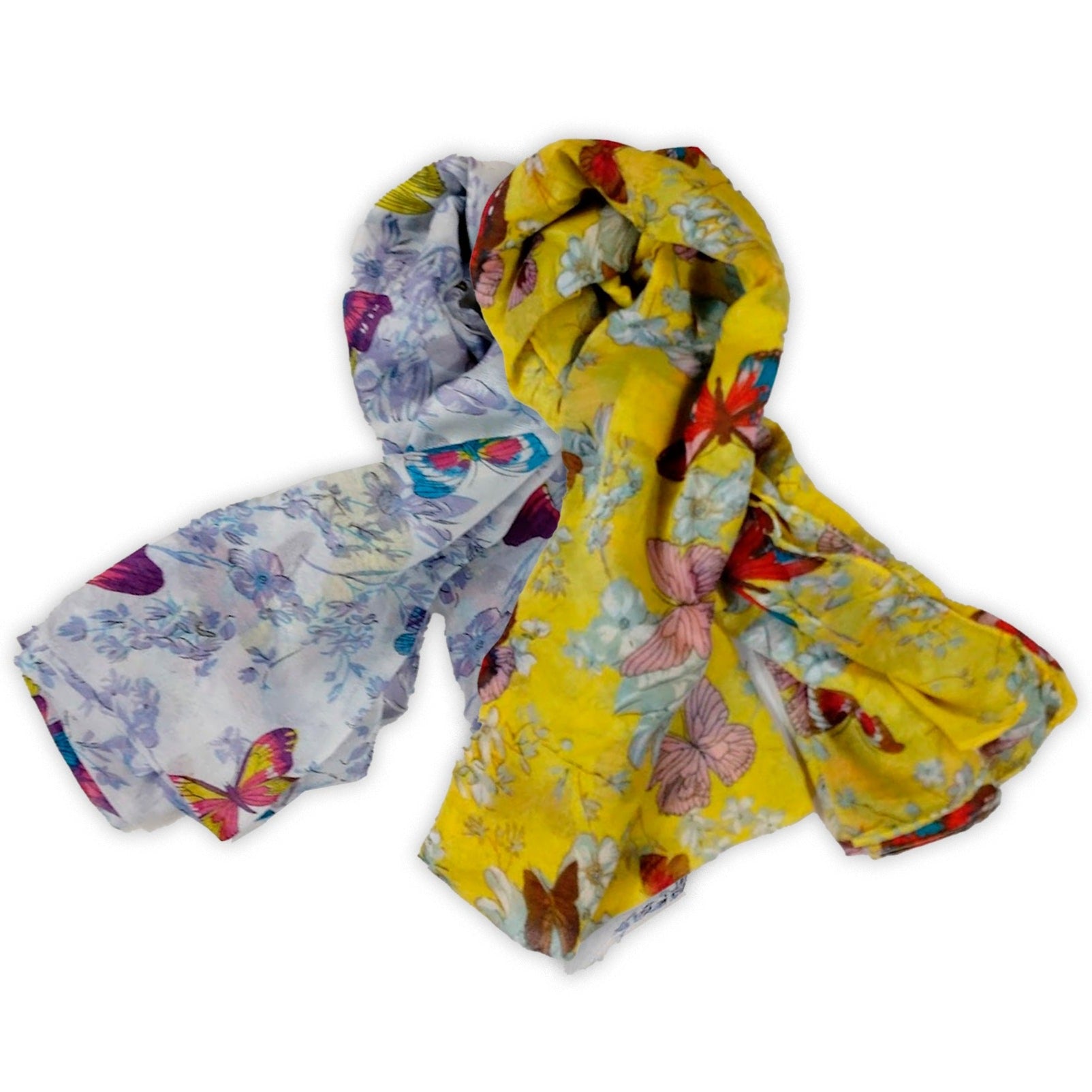 Pashmina Amarilla y Rosa de Mujer - 2 Pack