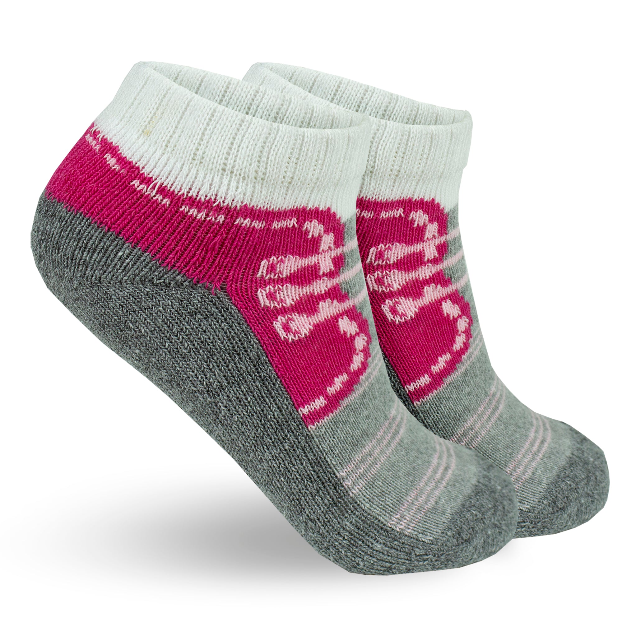 Calceta Gris/Rosa con Antideslizante 0062 Beba