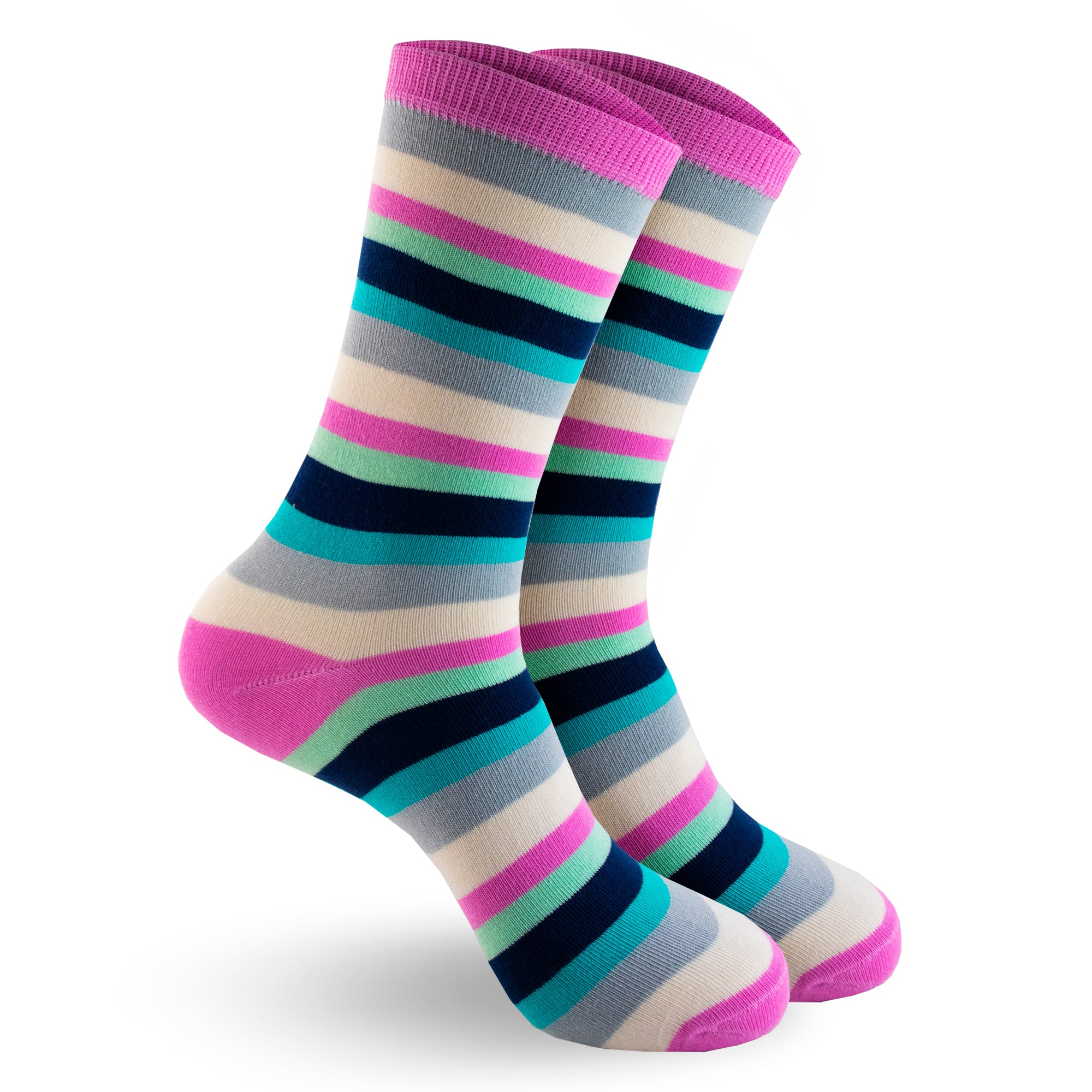 Calceta Fucsia/Azul Marino 0262 Mujer