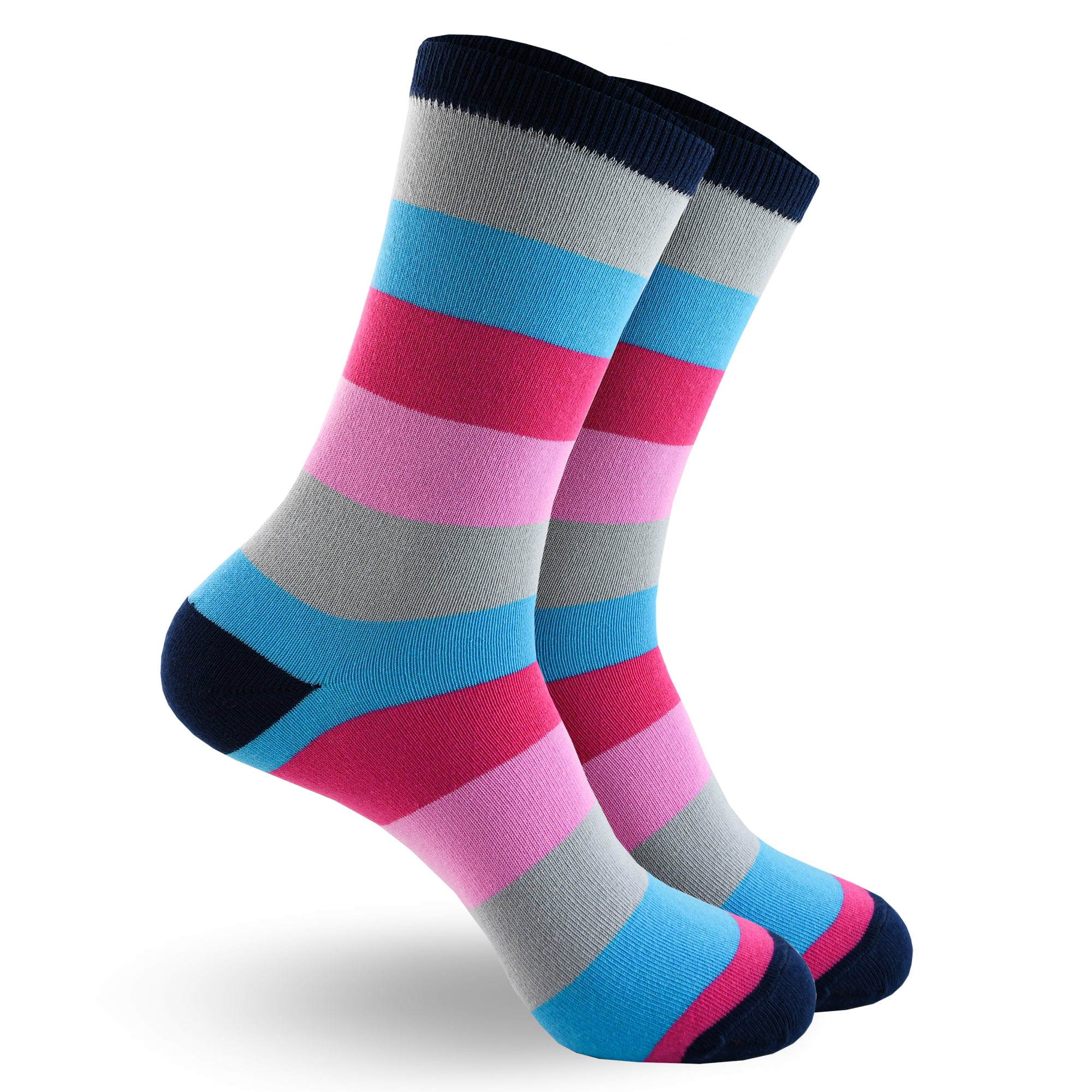 Calceta Azul Marino/Celeste/Fucsia 0262 Mujer