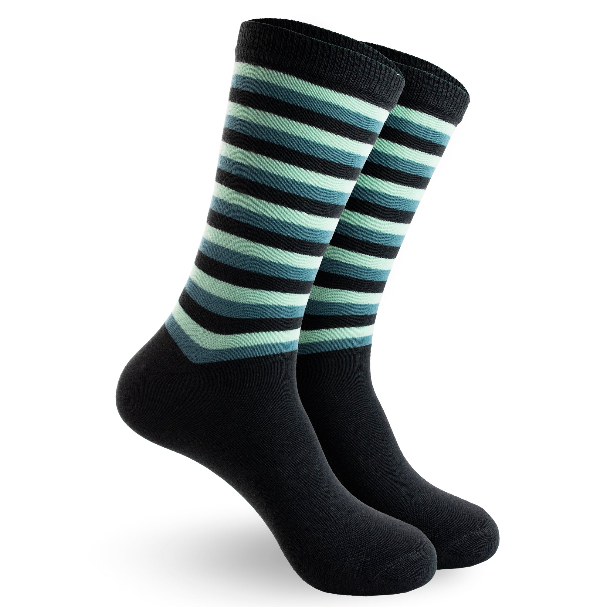 Calceta Negra/Turqueza con Hilo de Bambú 0261 Mujer