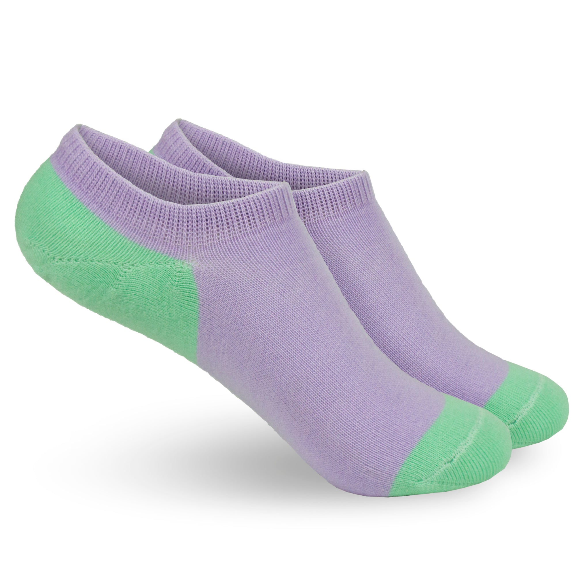 Calceta Invisible Lila/Verde 0232 Mujer