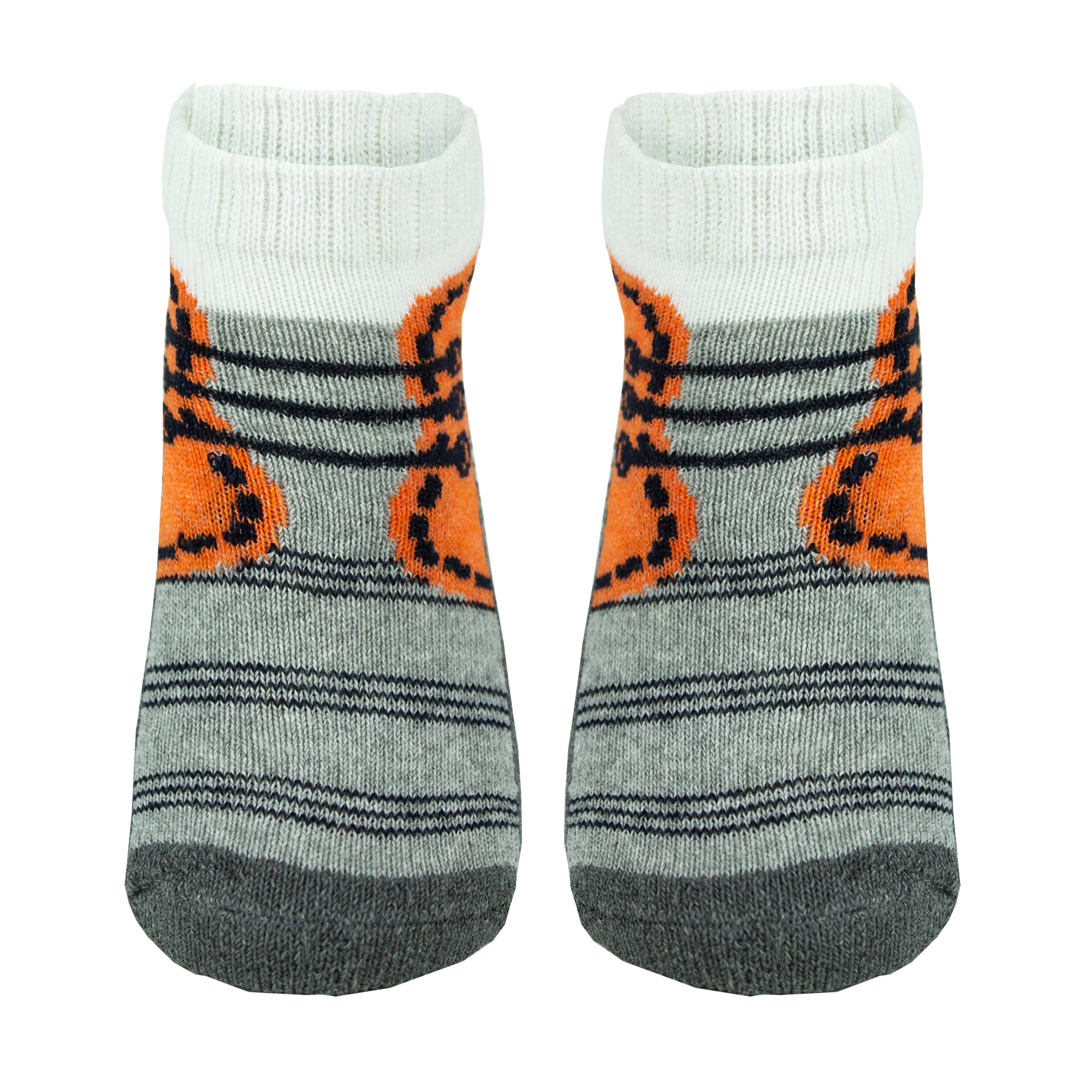 Calcetín Gris/Naranja con Antideslizante 0058 Bebé