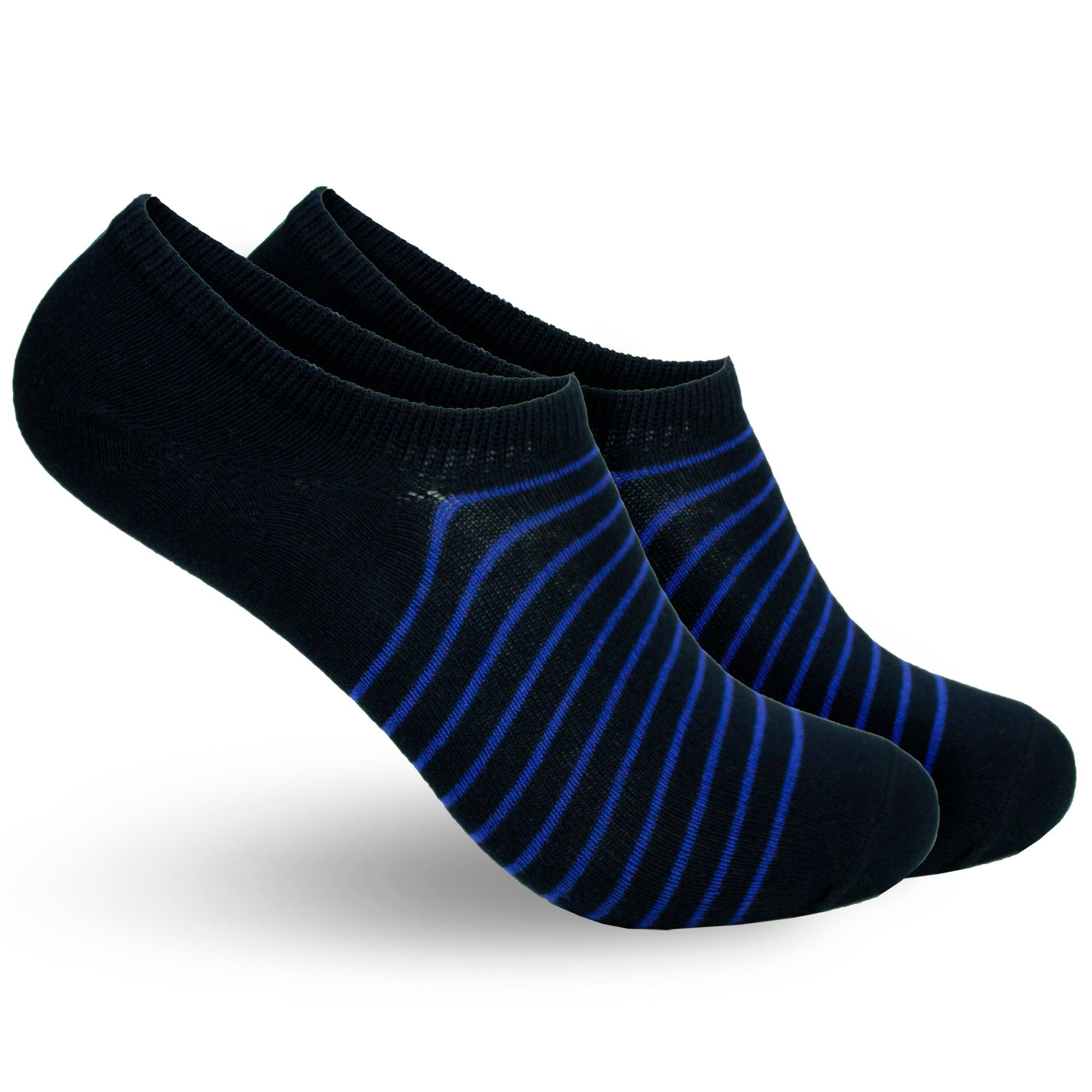 Calcetín Fashion No Show Negro/Azul 0377 Hombre