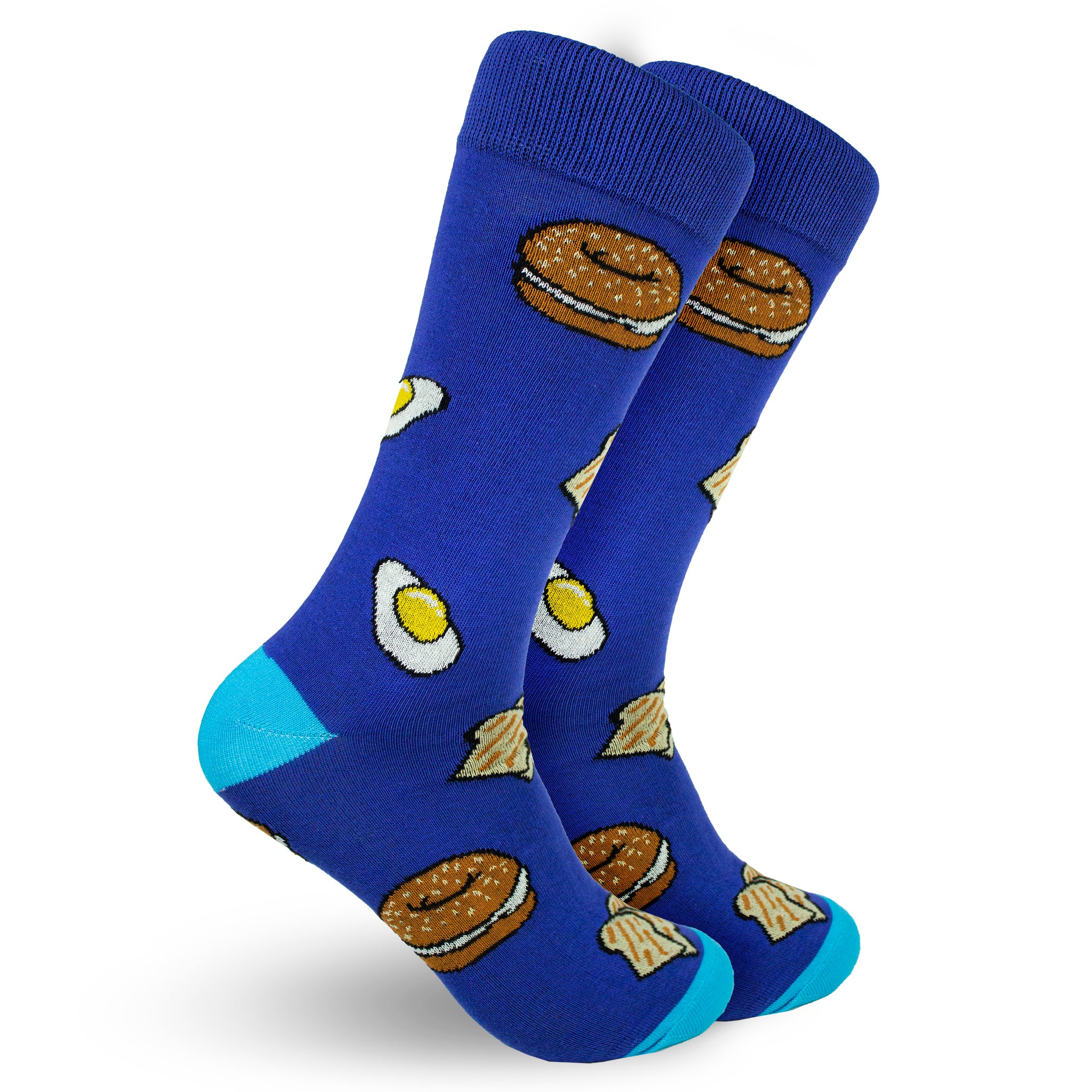 Calcetín Fashion Huevitos Estrellados y Bagels 0388