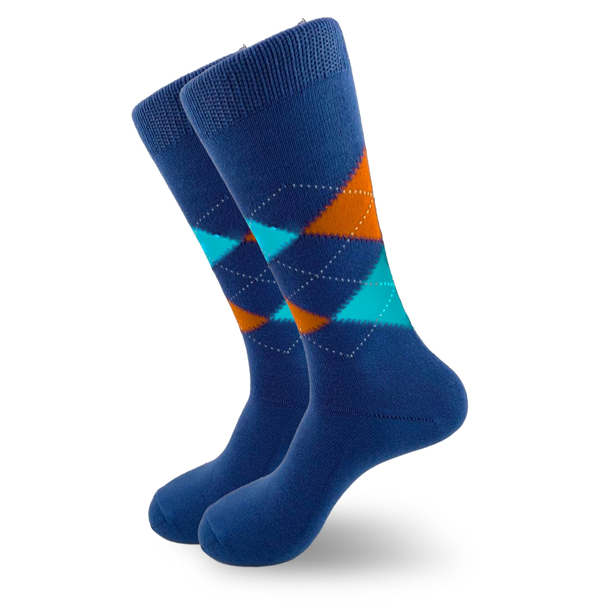 Calcetín de Vestir Azul 0008 Hombre