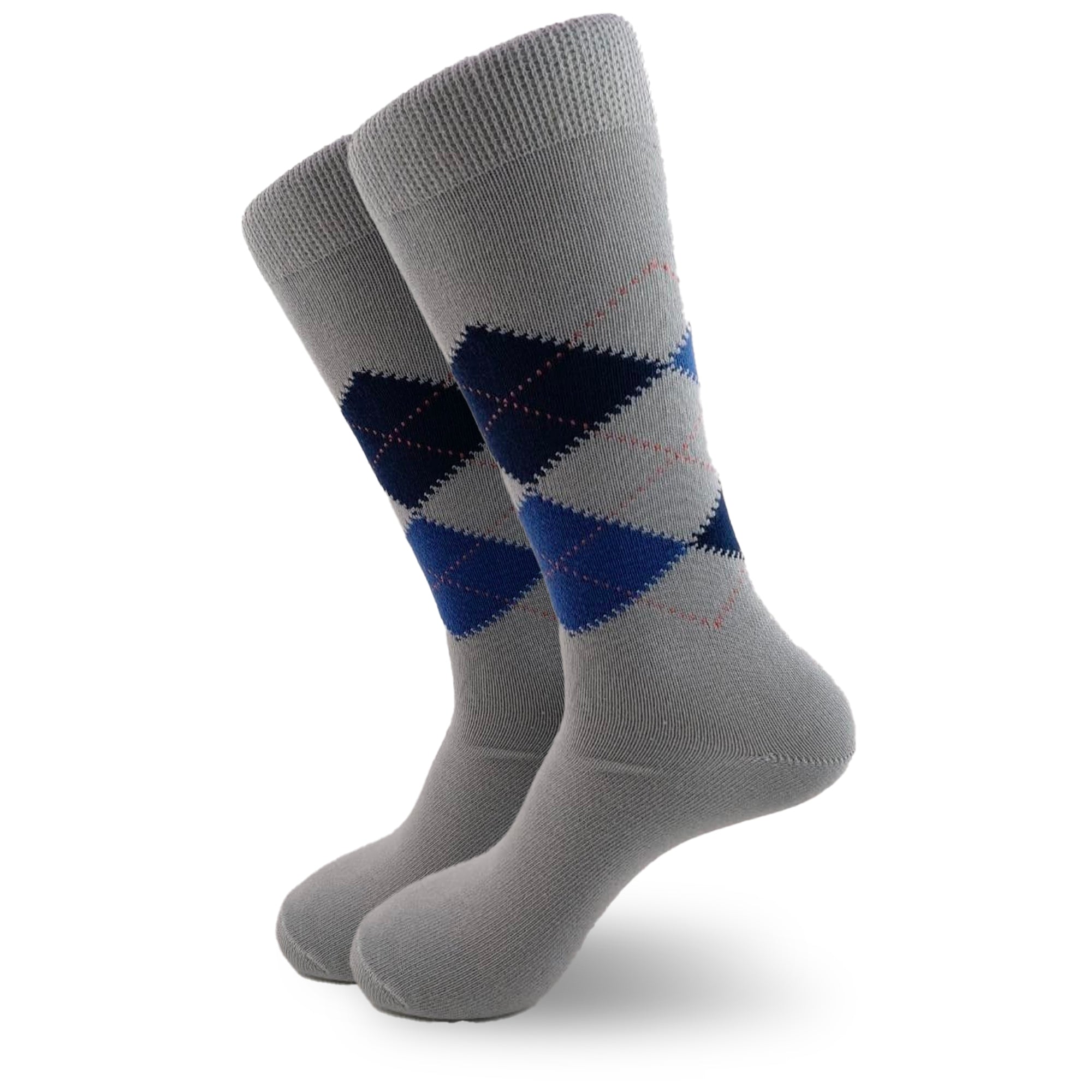 Calcetín de Vestir Gris 0008 Hombre