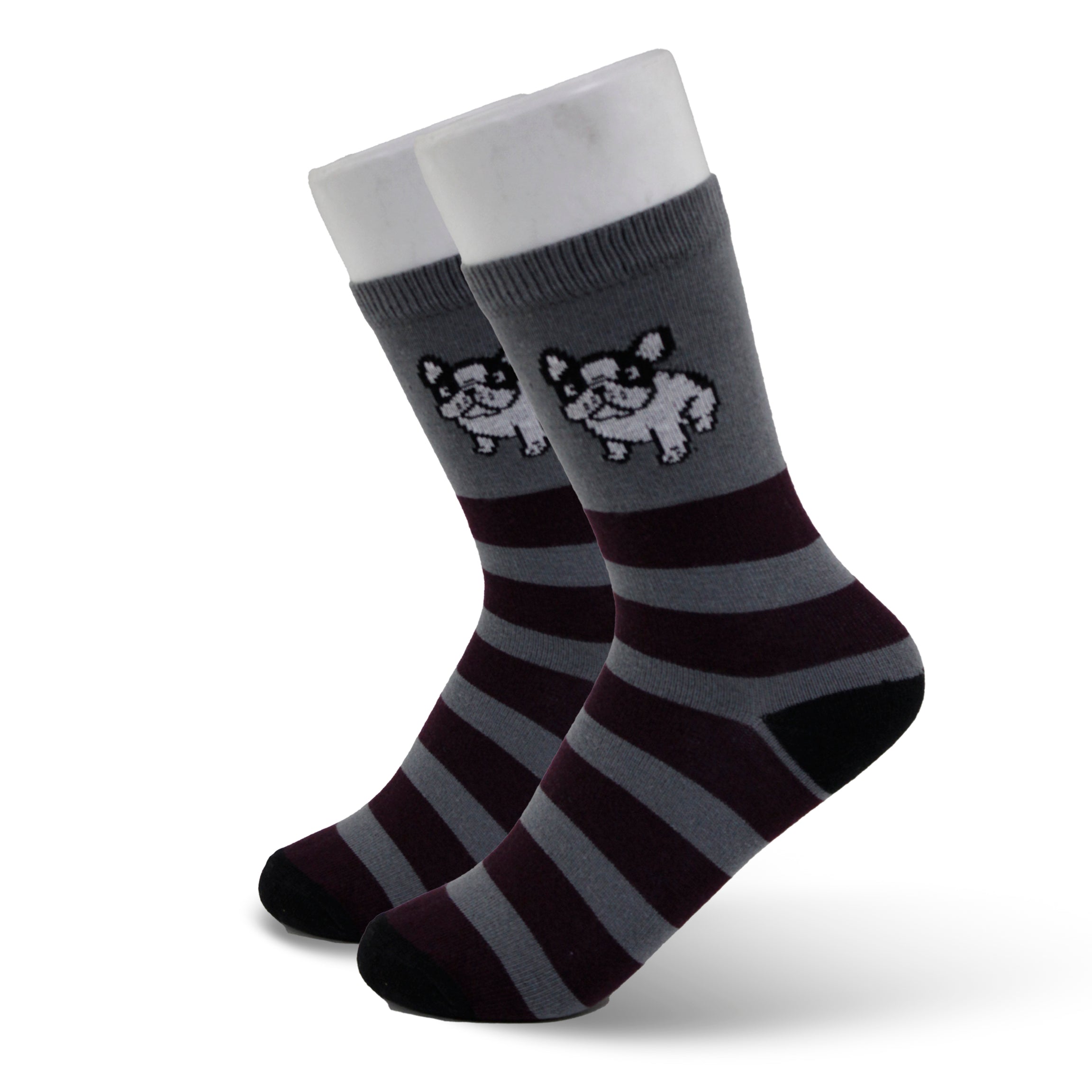 Calcetín Alto Gris/Corinto 0131 Niño