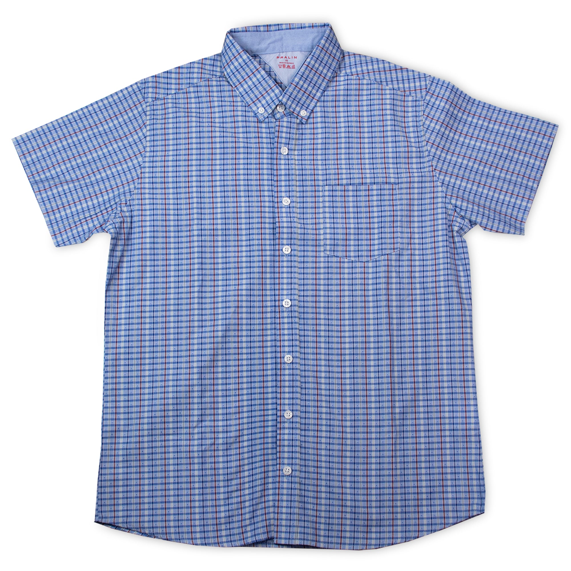 Camisa Celeste Manga Corta 10015 Hombre