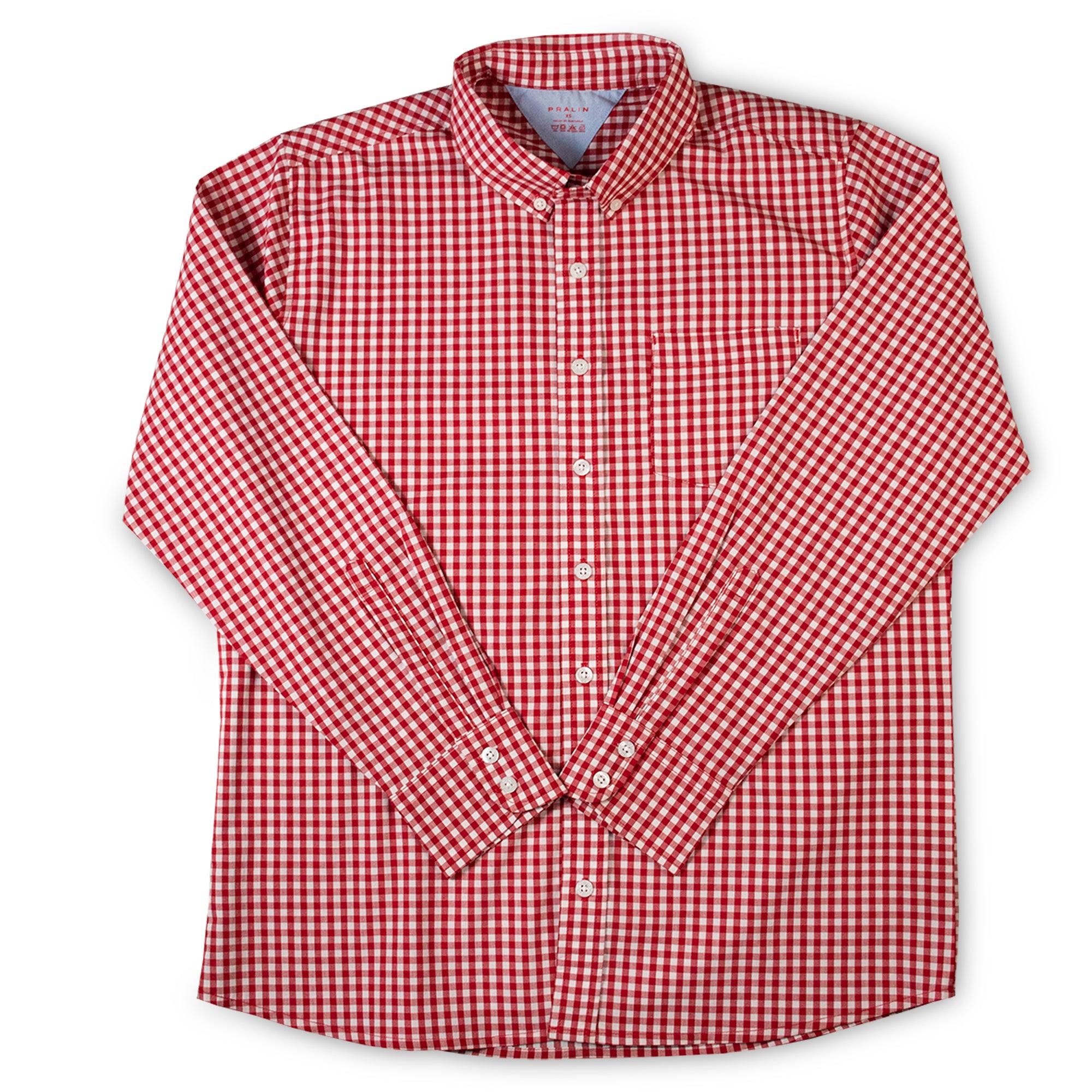 Camisa Manga Larga Roja 10026 Hombre