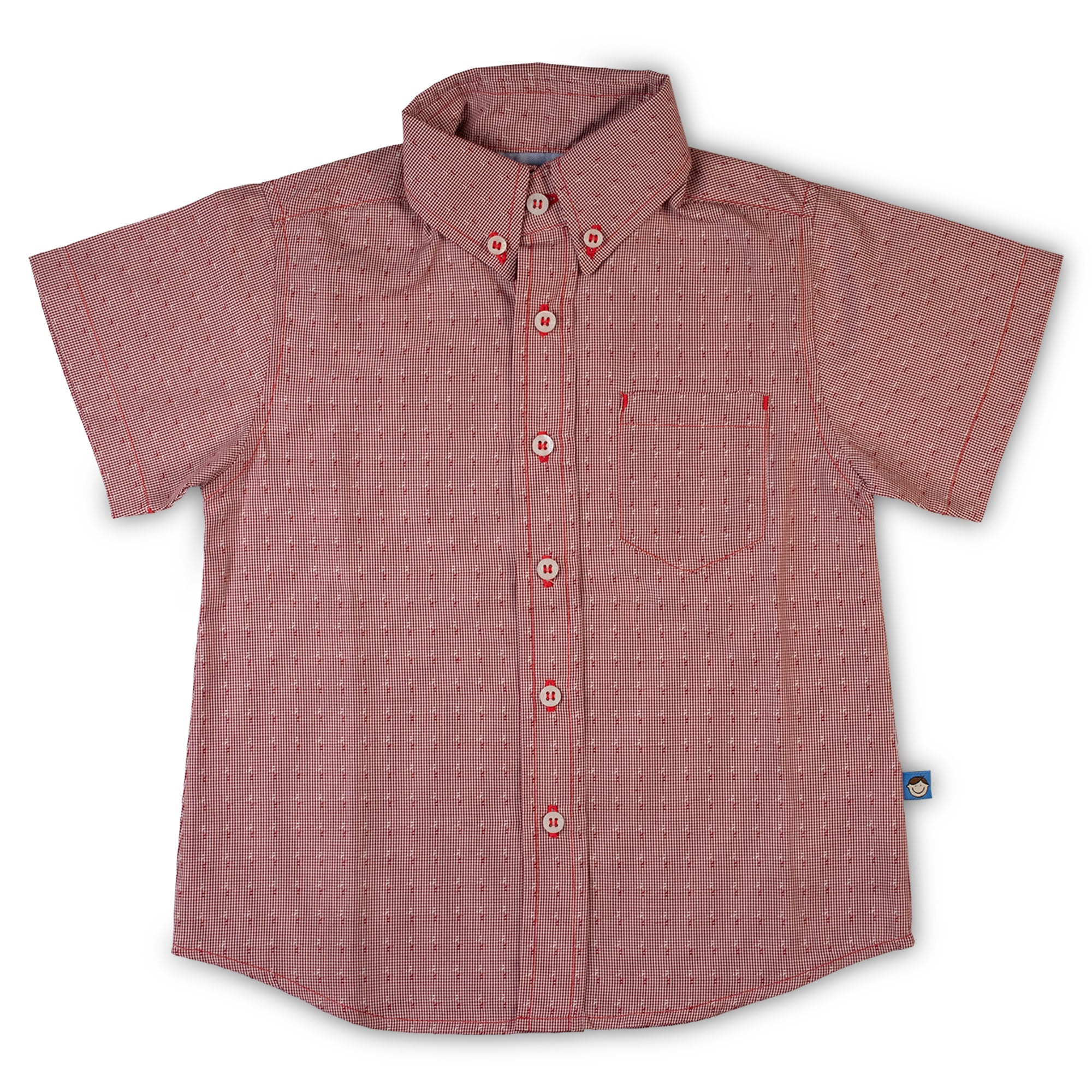 Camisa Manga Corta Roja 10114 Niño