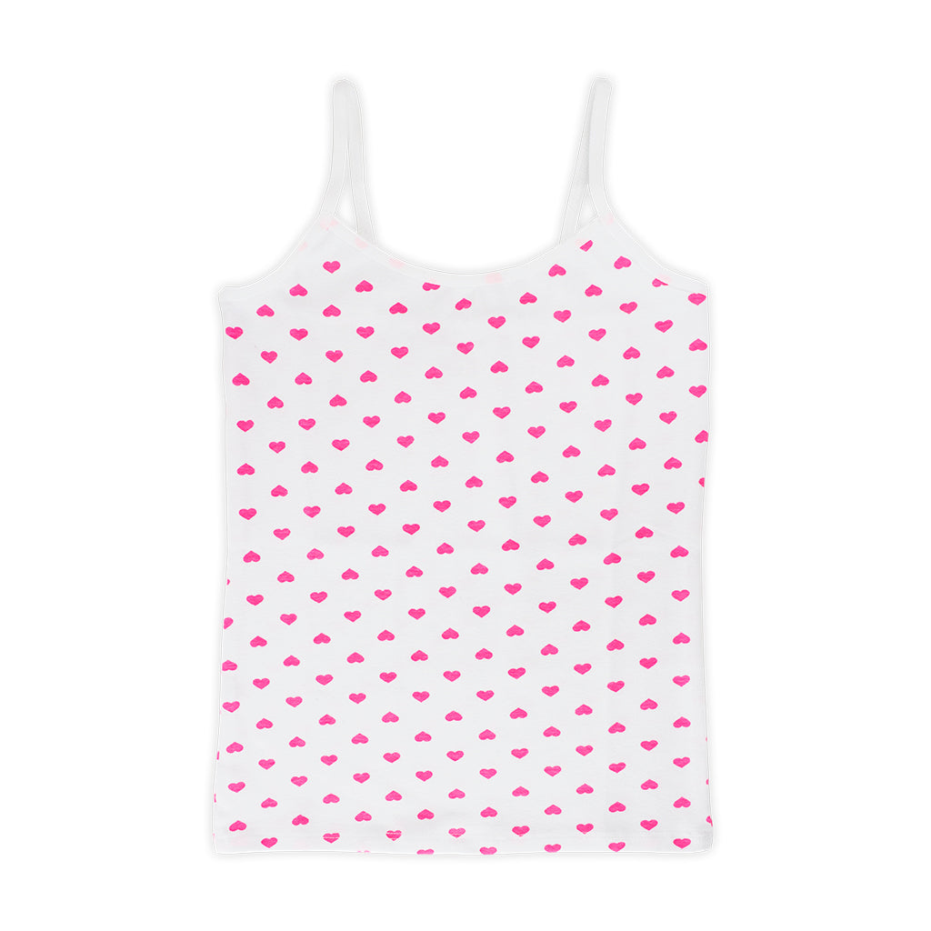 tank blanco/corazones ropa interior para niña