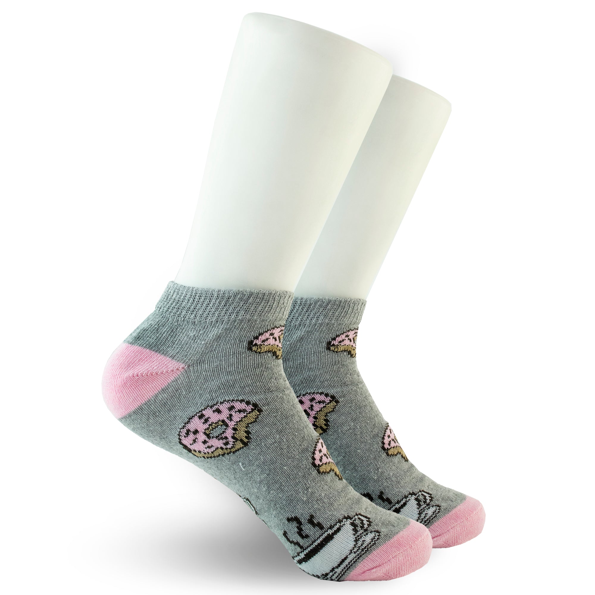 Calceta Corta Gris/Rosa 269 Mujer