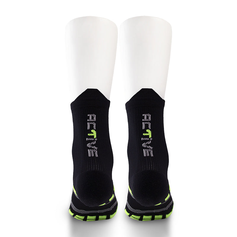 Calcetín ACTIVE Largo Negro/Amarillo 0344 Hombre