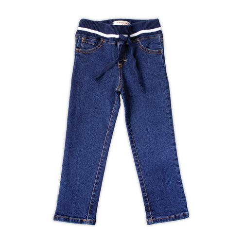 Pantalón de Lona Azul con Pretina 10069 Niño