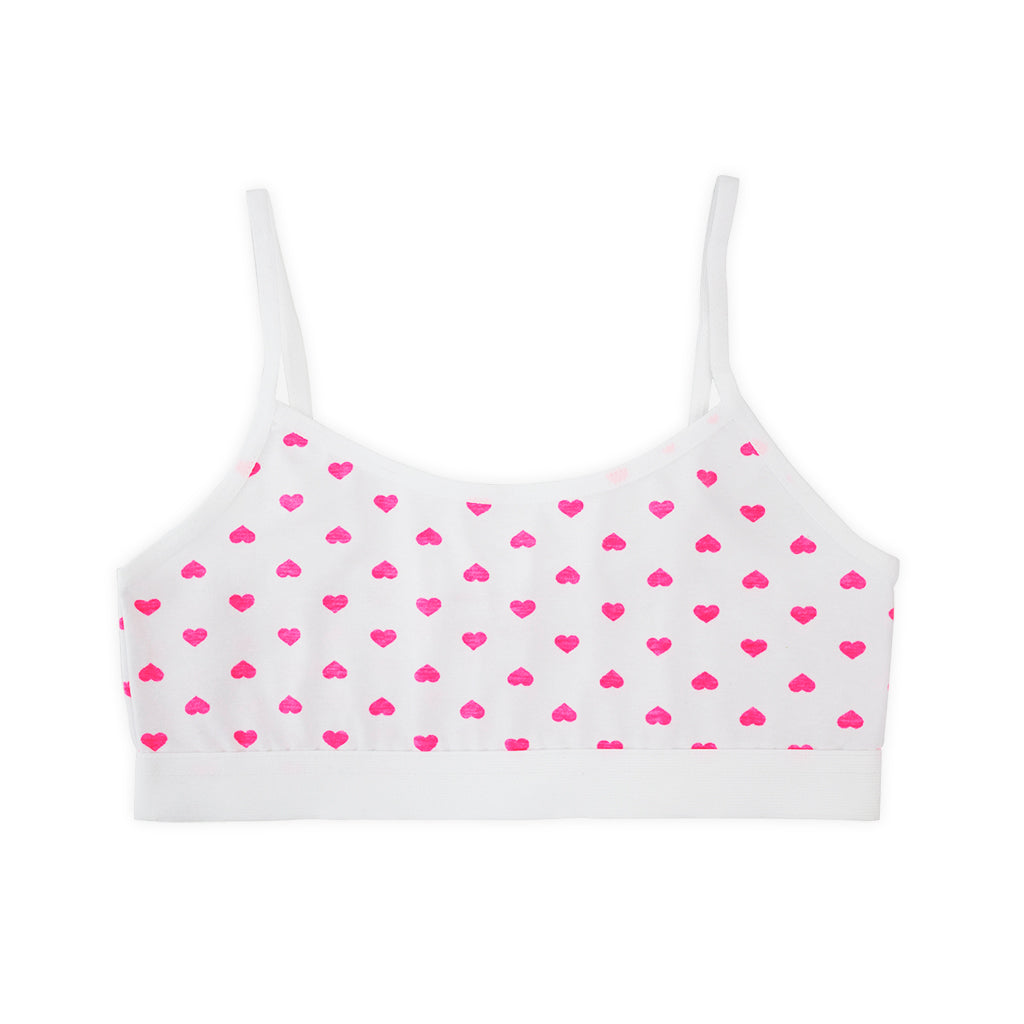 top blanco/corazones ropa interior para niña