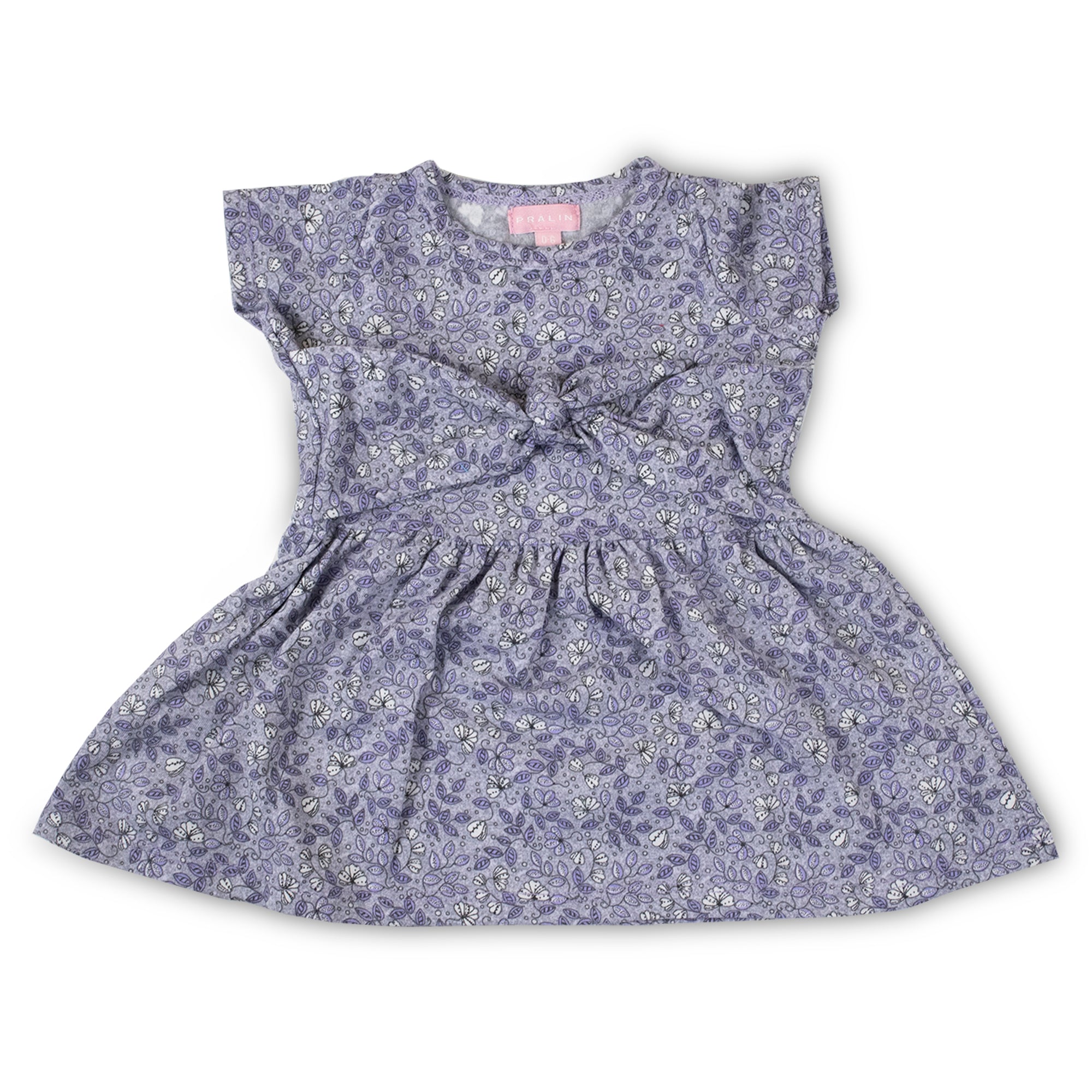 Vestido Morado de Manga Corta 10045 Beba