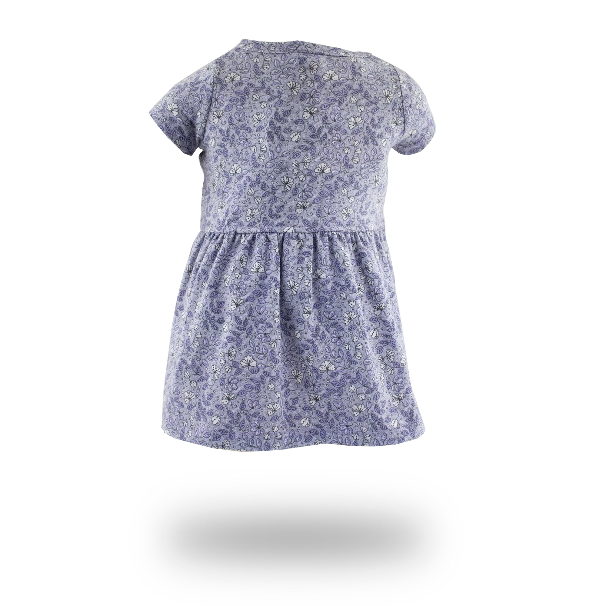 Vestido Morado de Manga Corta 10047 Niña