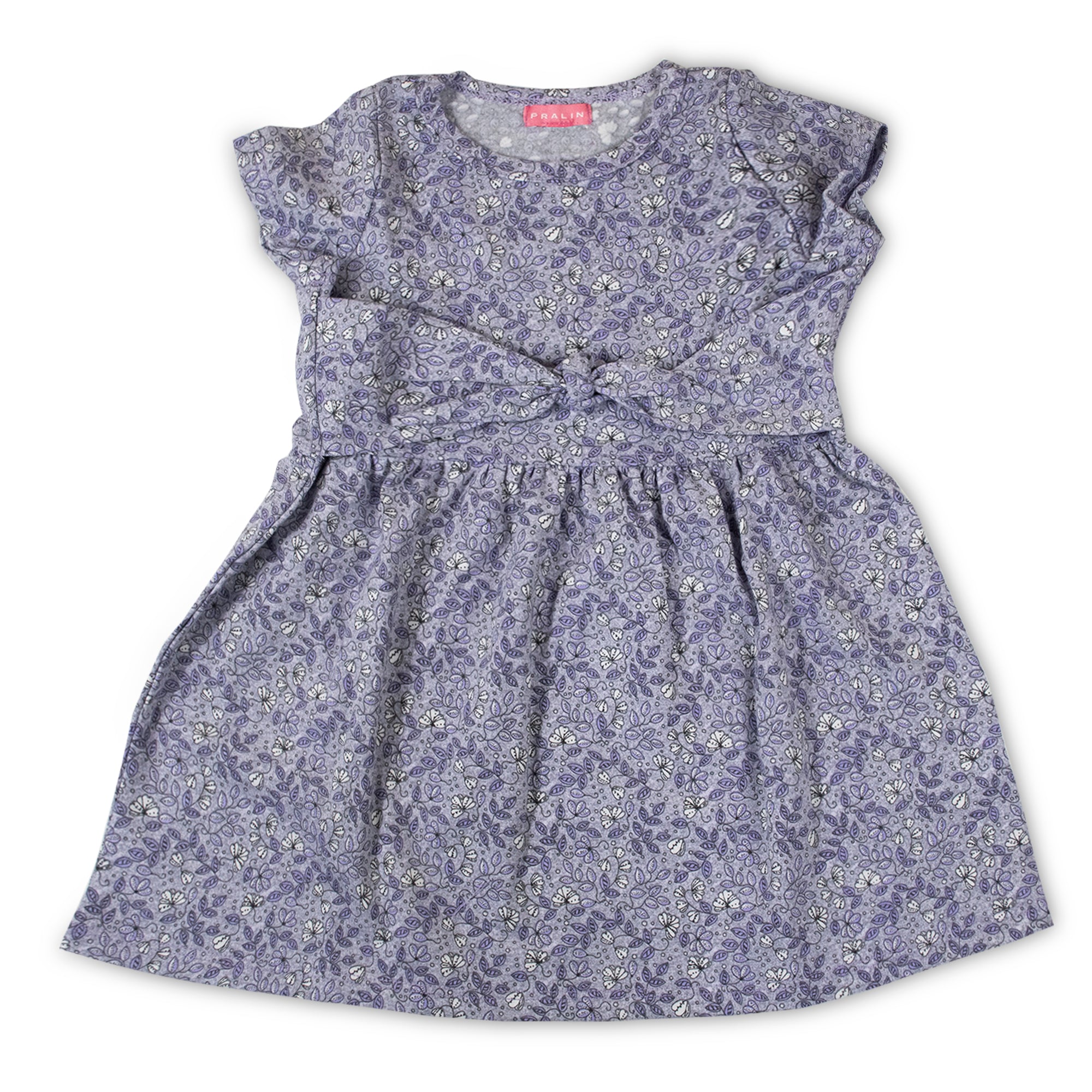 Vestido Morado de Manga Corta 10047 Niña