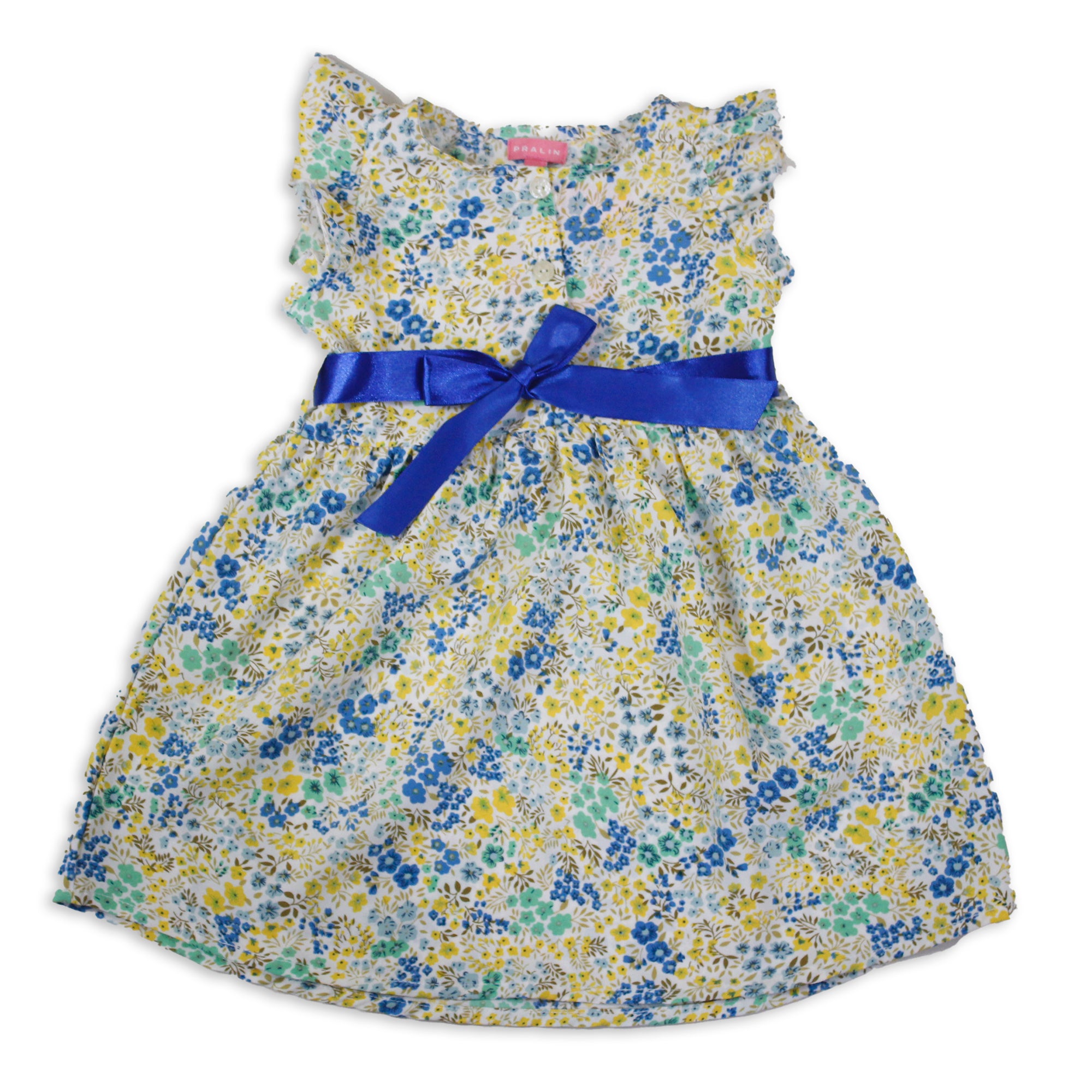 Vestido con Listón Azul 10053 Niña