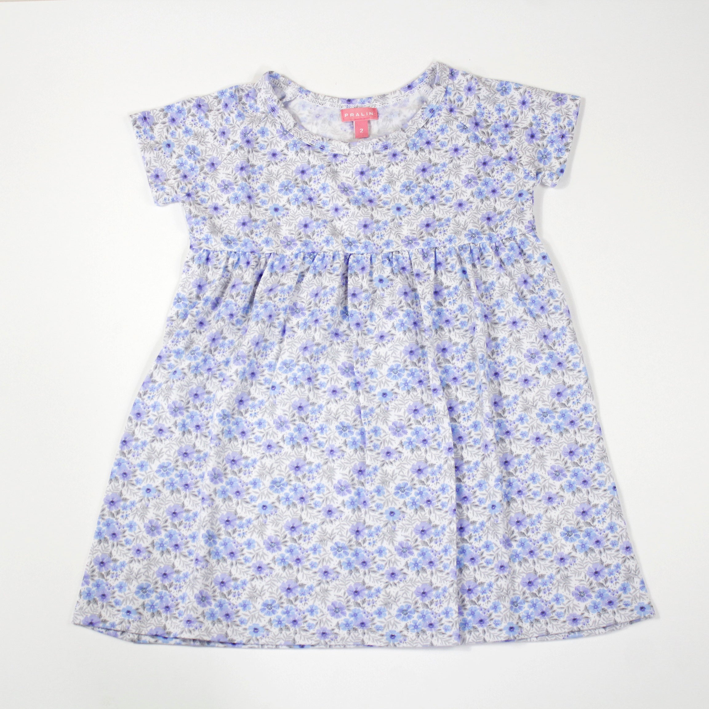 Vestido Celeste de Manga Corta 10047 Beba