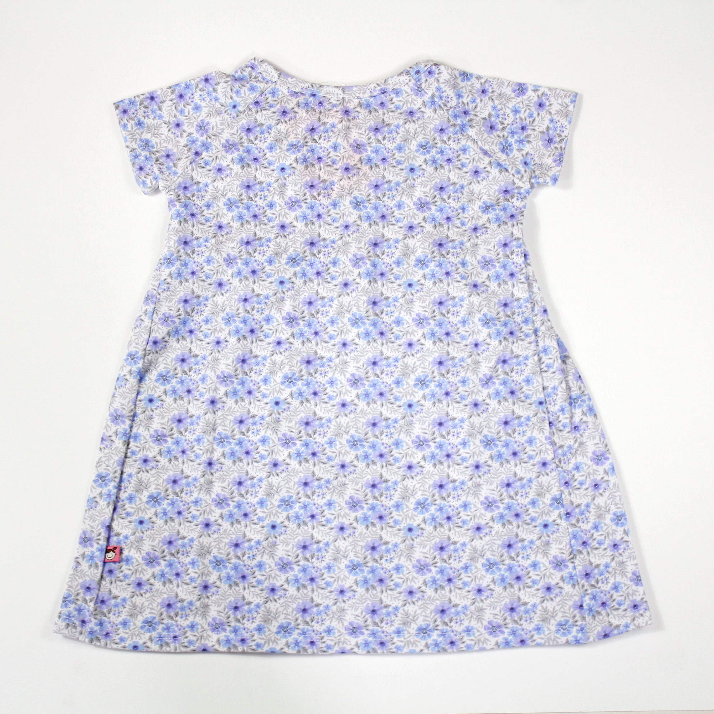 Vestido Azul de Manga Corta 10050 Niña