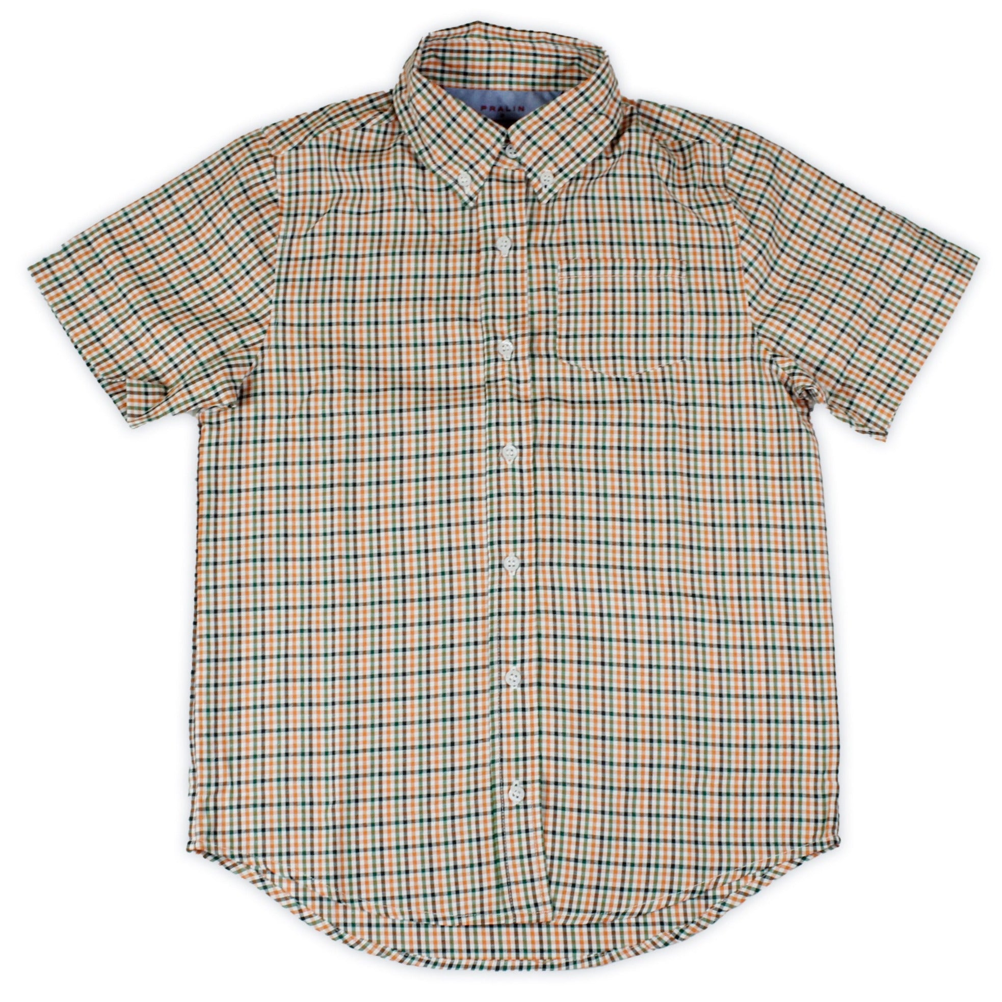 Camisa Manga Corta Naranja/Verde/Negro 10120 Niño