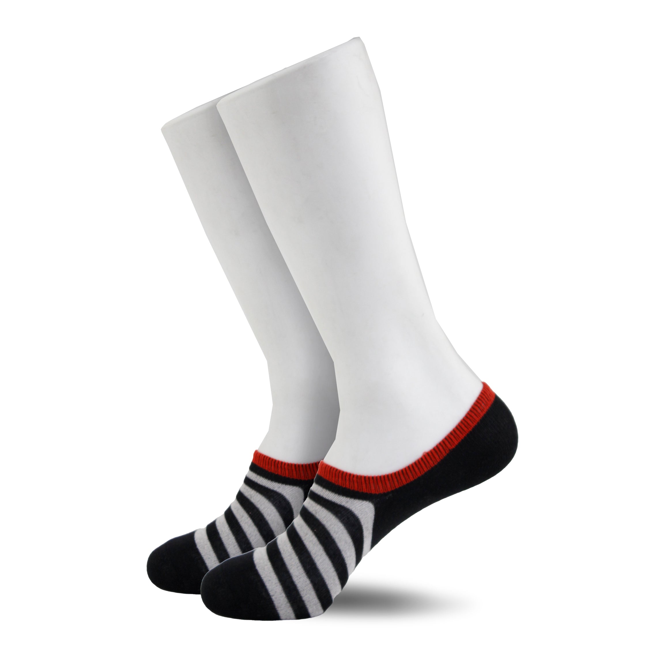 Calceta Invisible Negro/Gris 0253 Mujer