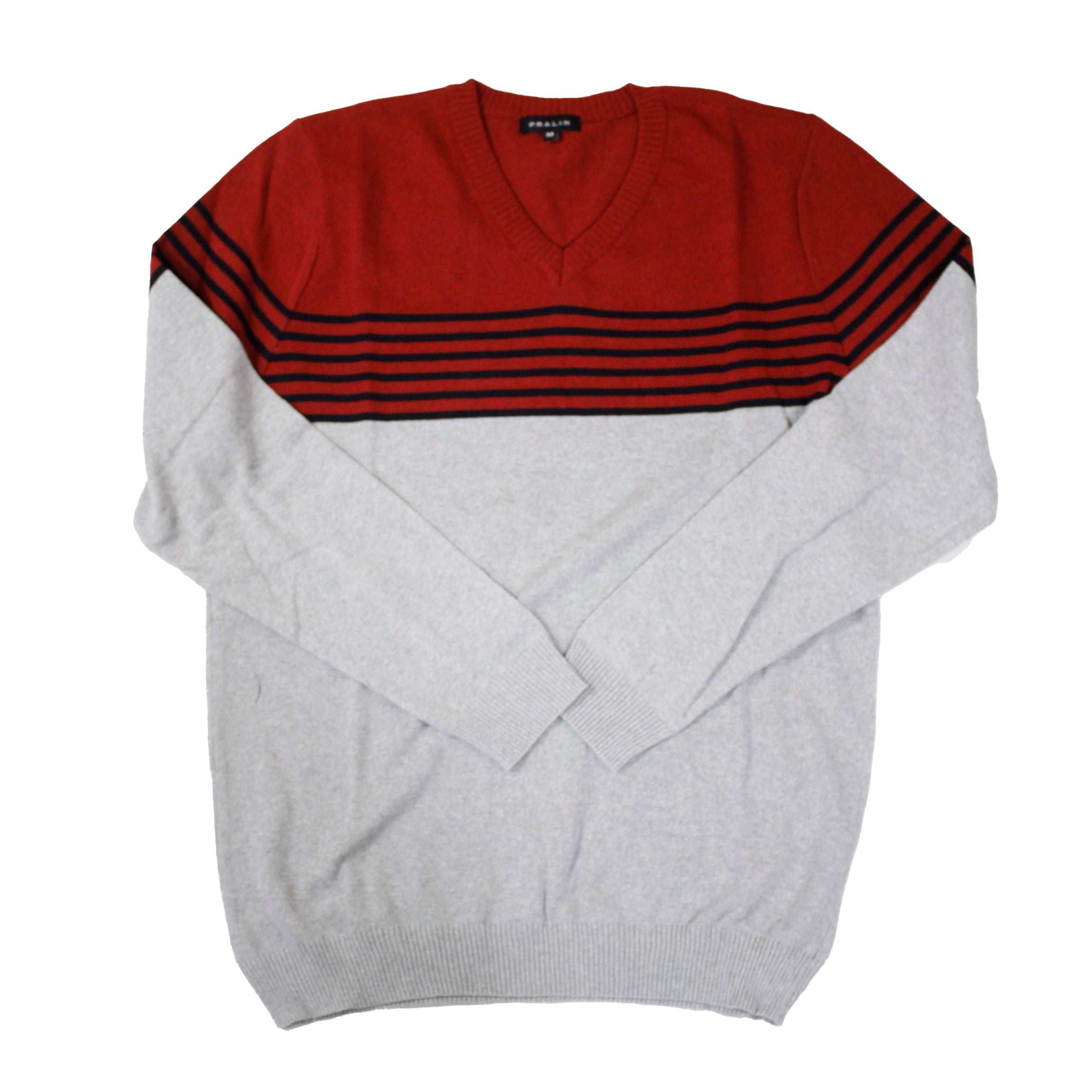 Suéter Rojo/Gris 10321 Hombre