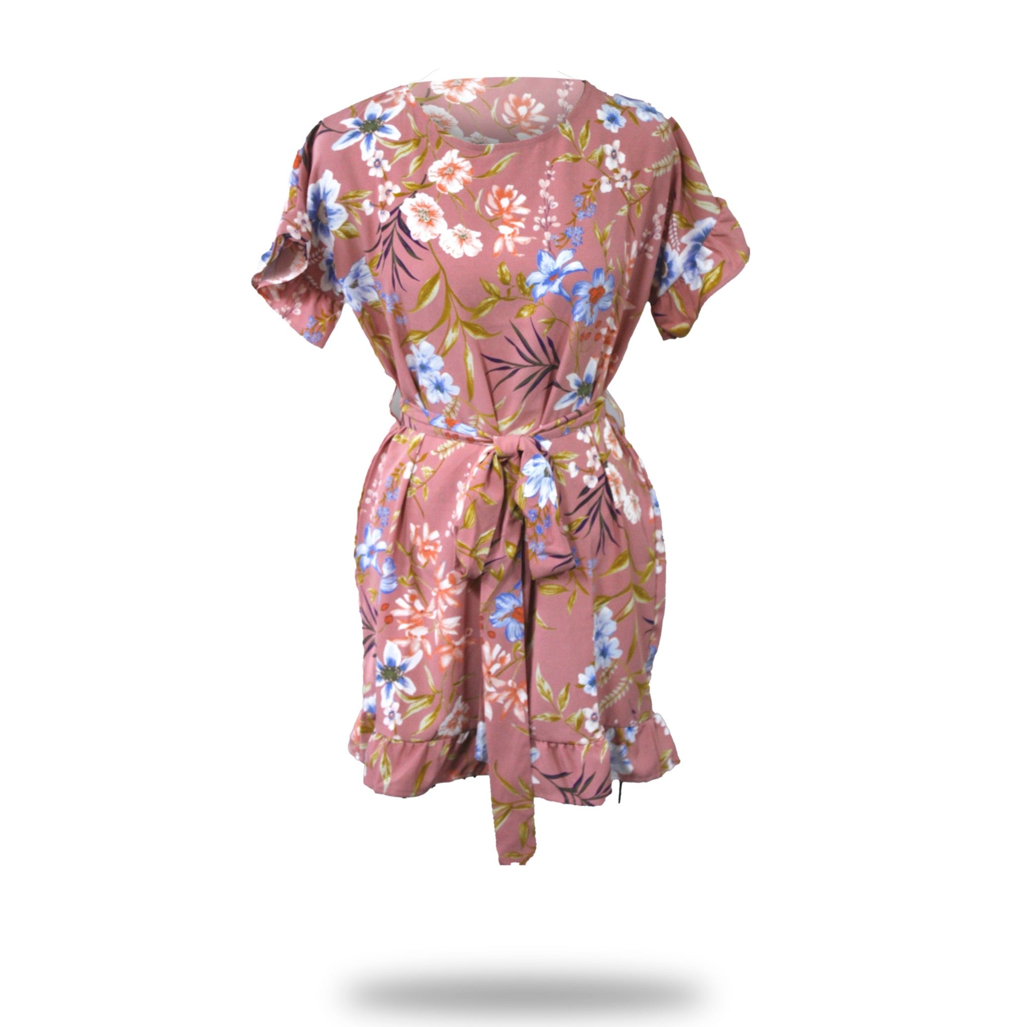 Vestido Palo Rosa Floral 10012 Mujer