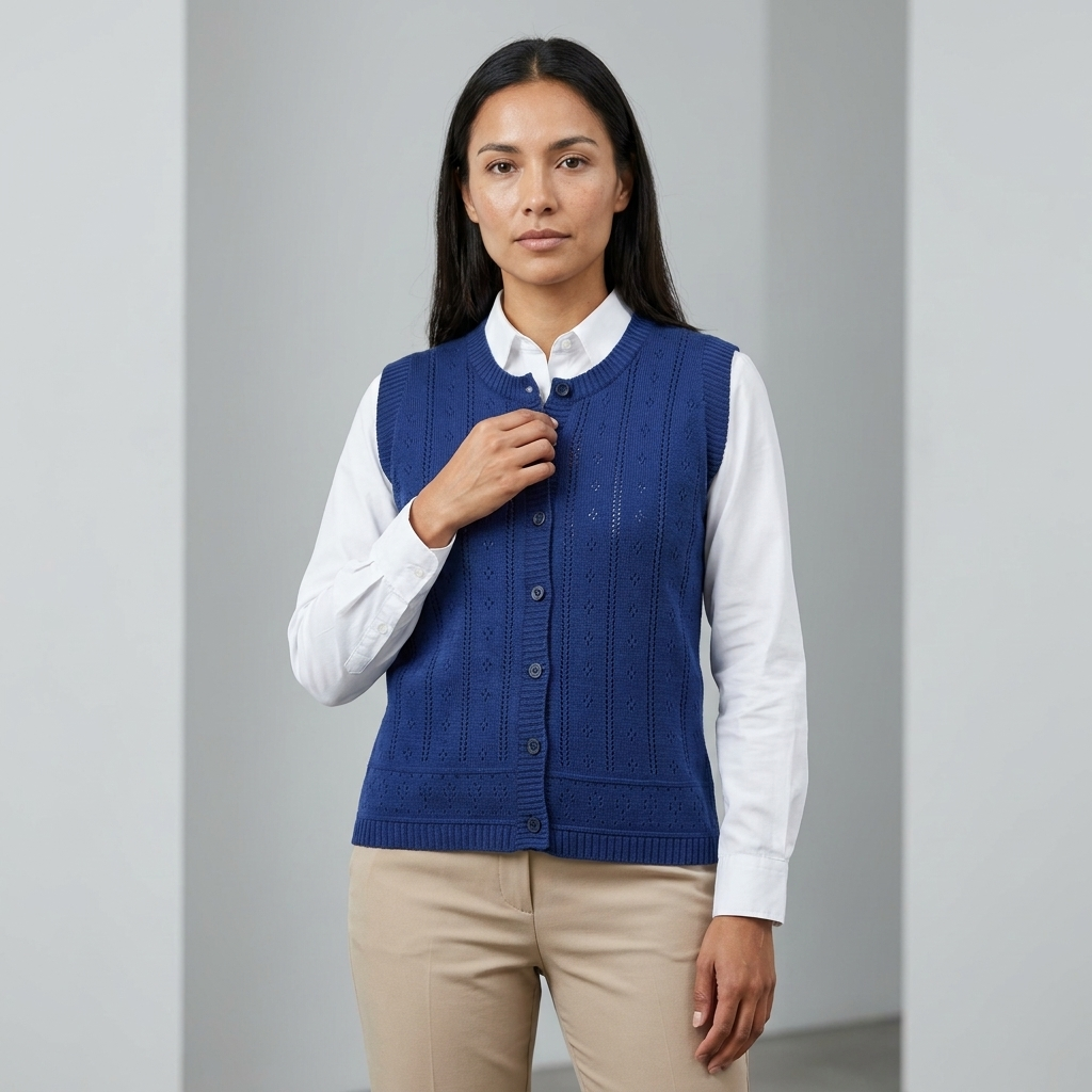Blusa Sin Mangas de Botones 10518 Mujer