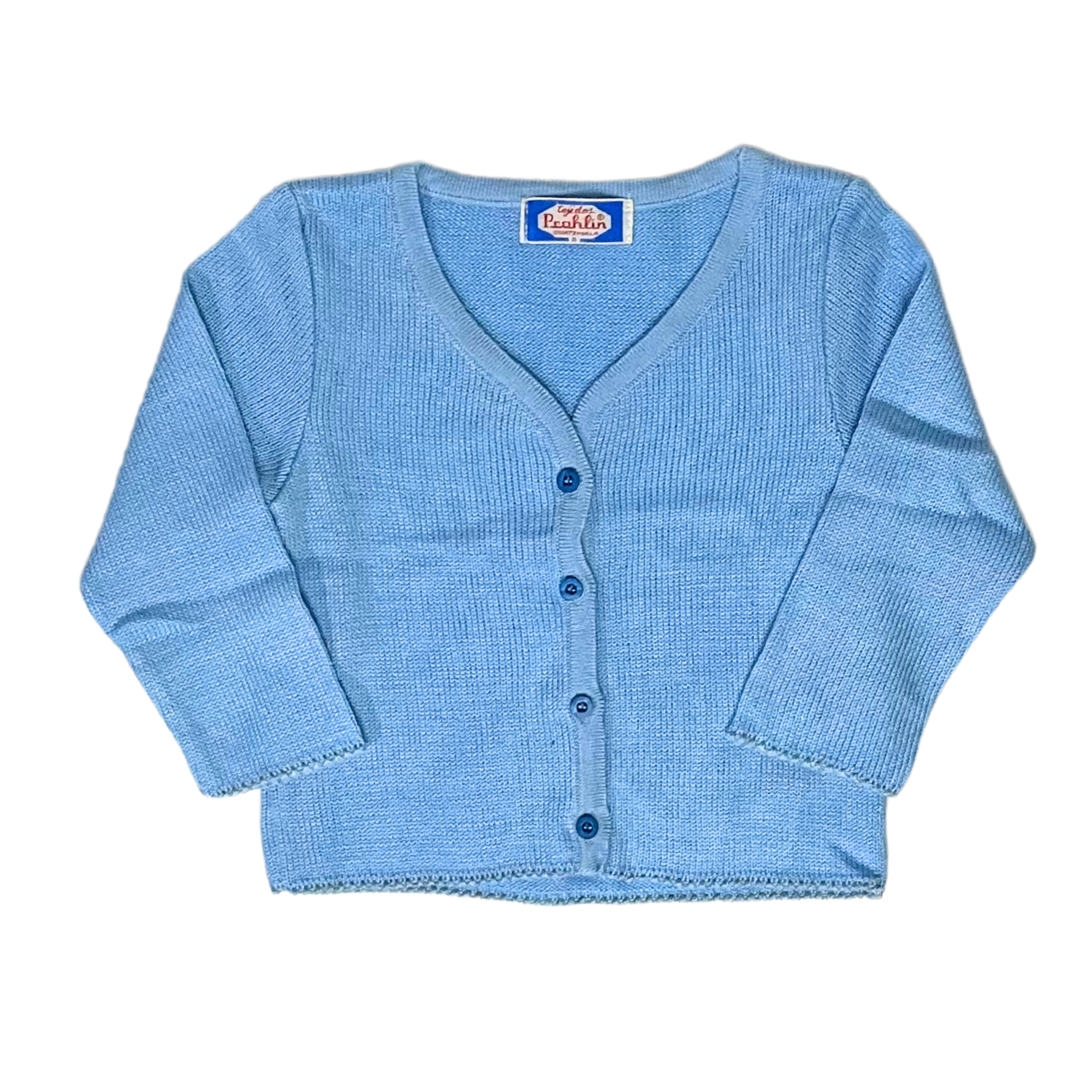 Suéter Celeste Abierto de Niña - Talla 2