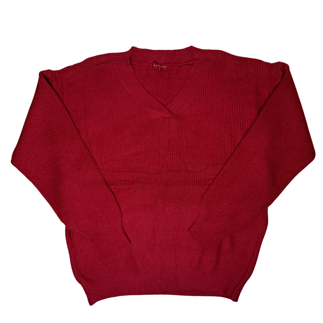 Suéter Estilo Flojo Cuello V 10492 Mujer