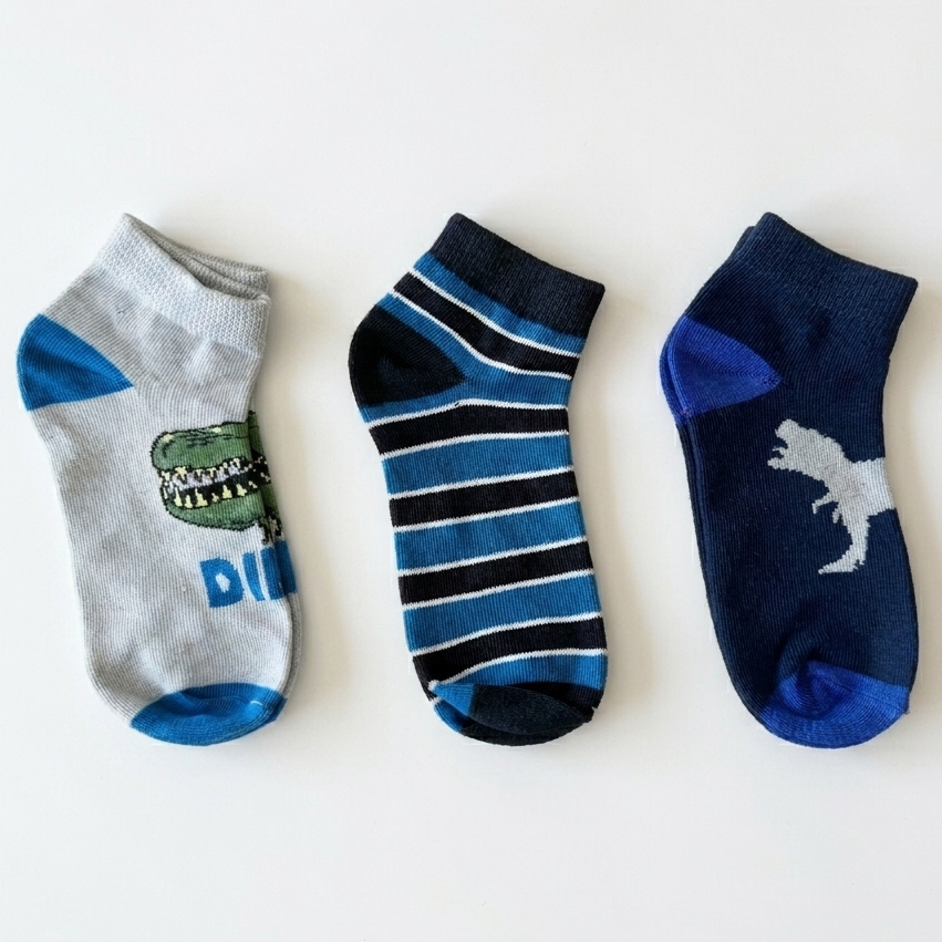 Calcetines Cortos Fashion Dinosaurios 01253 - 3 Pack