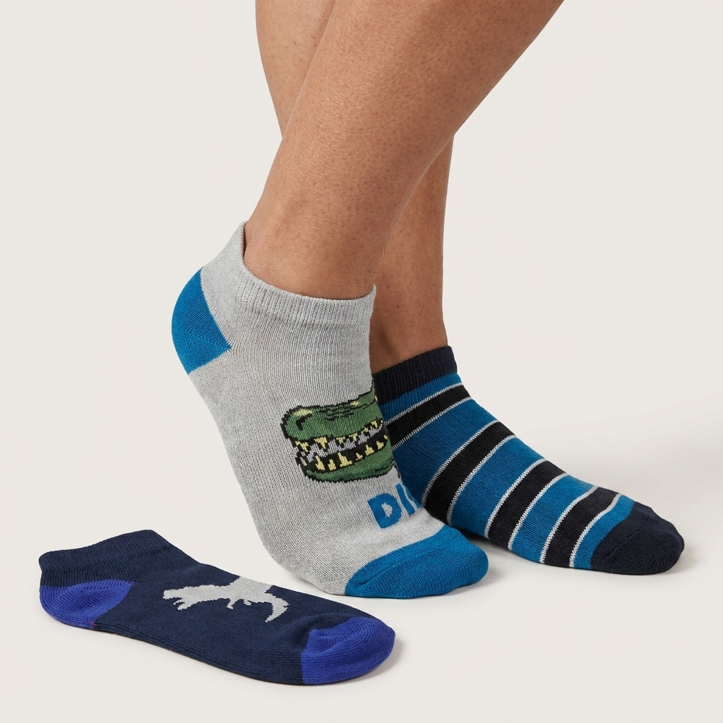 Calcetines Cortos Fashion Dinosaurios 01253 - 3 Pack