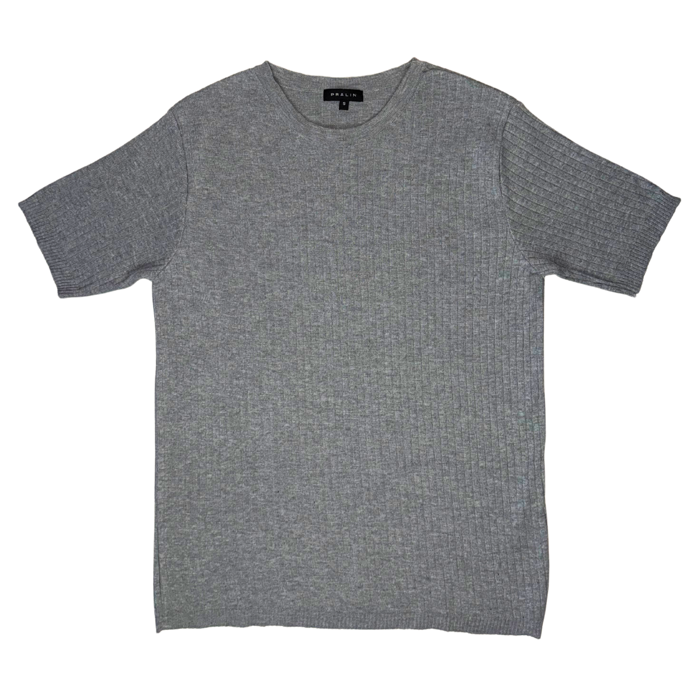Camisa Tejida Gris con Cuello Redondo 10006 Hombre