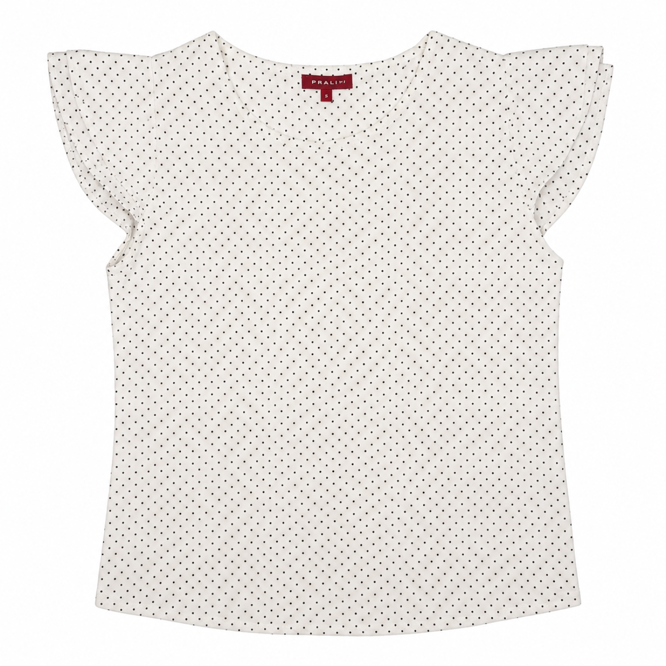 Blusa Blanca con Vuelo 10061 Mujer