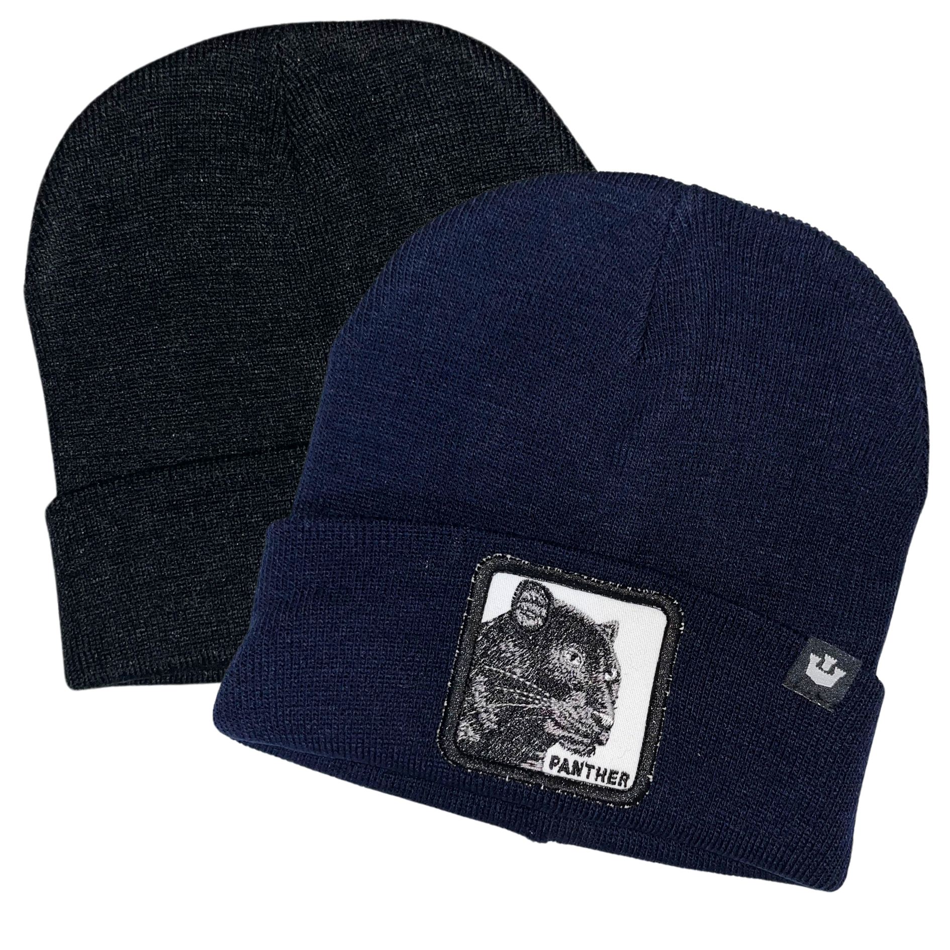 Combo de 2 Gorros para Adulto - Pantera Azul Marino y Gris