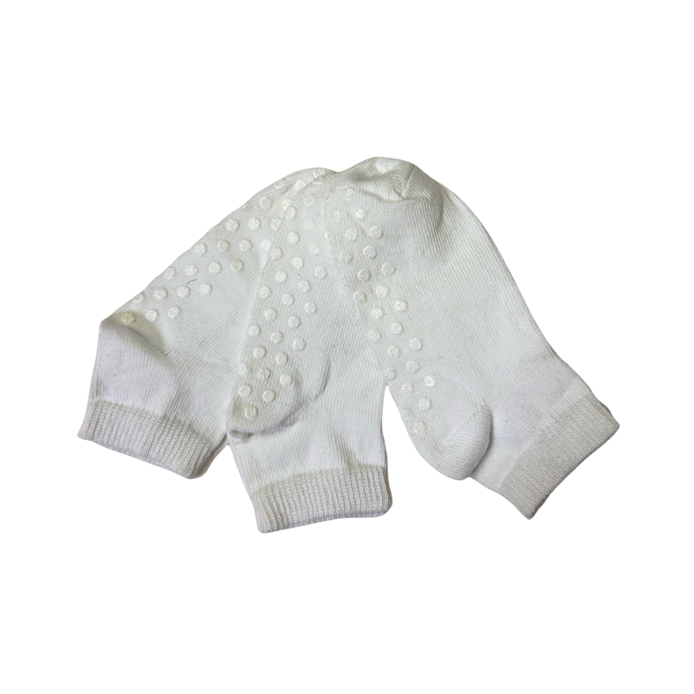 3 pack Calcetas Blancas con Antideslizante - Niño/Bebé Unisex